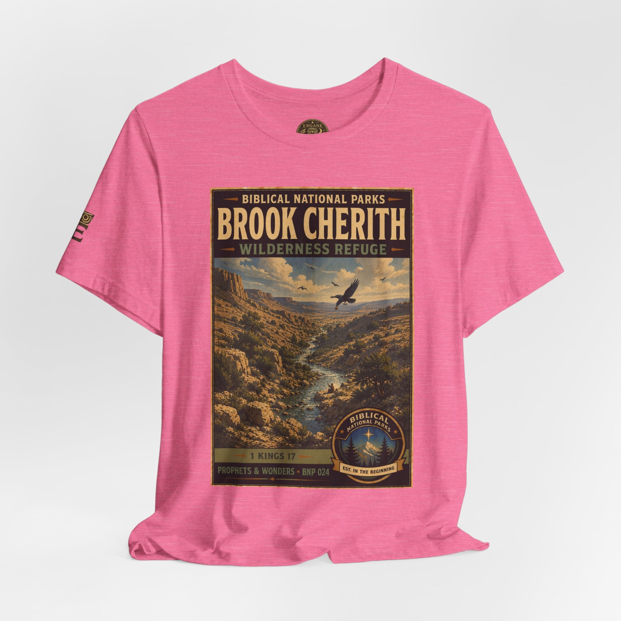 Biblical National Parks Collection V- Prophets & Wonders #024/030 1 Kings 17 | Vintage nature poster Tee | Biblical national parks graphic shirt