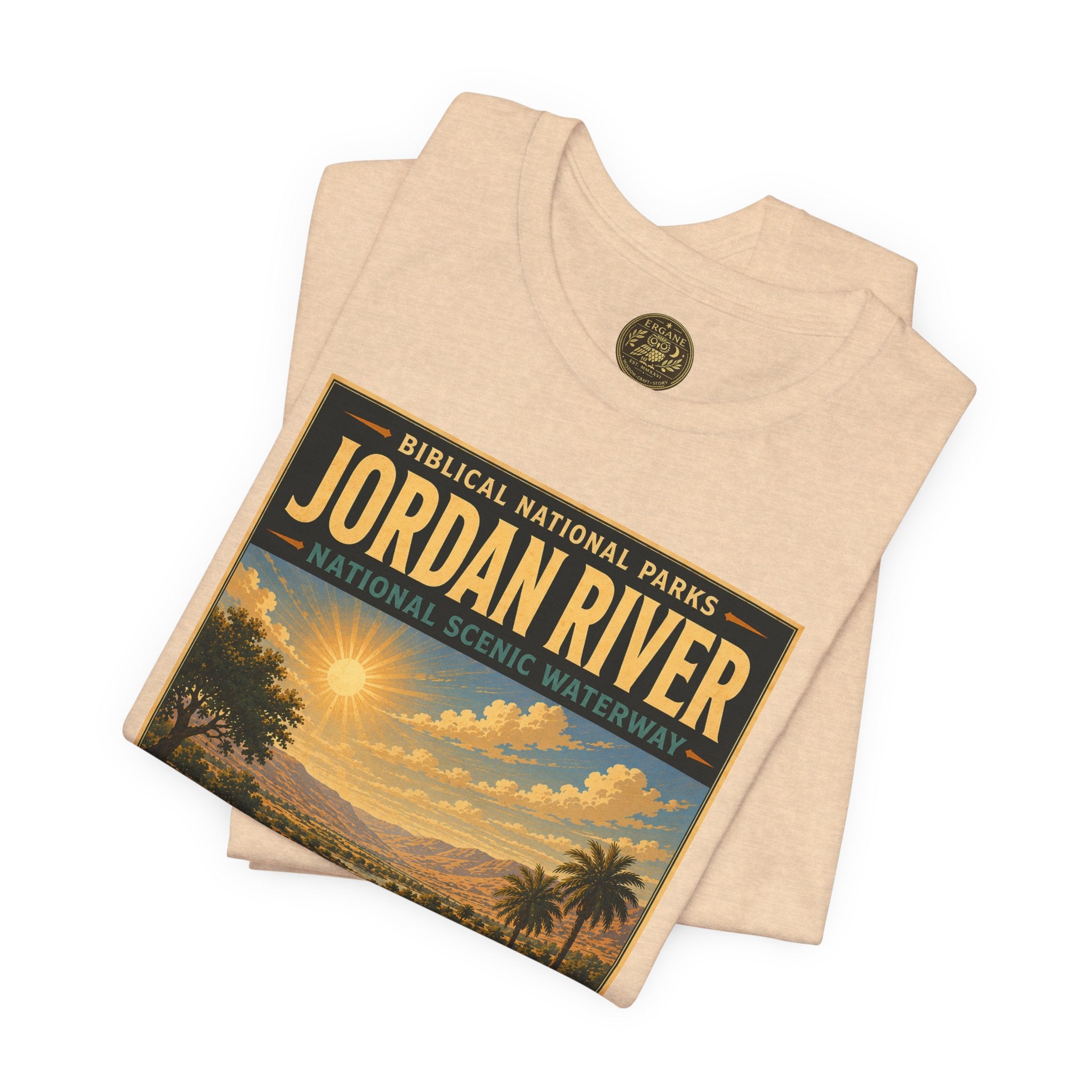 Biblical National Parks Collection III- The Promised Land #015/018 Joshua 3 | Vintage nature poster Tee | Biblical national parks graphic shirt