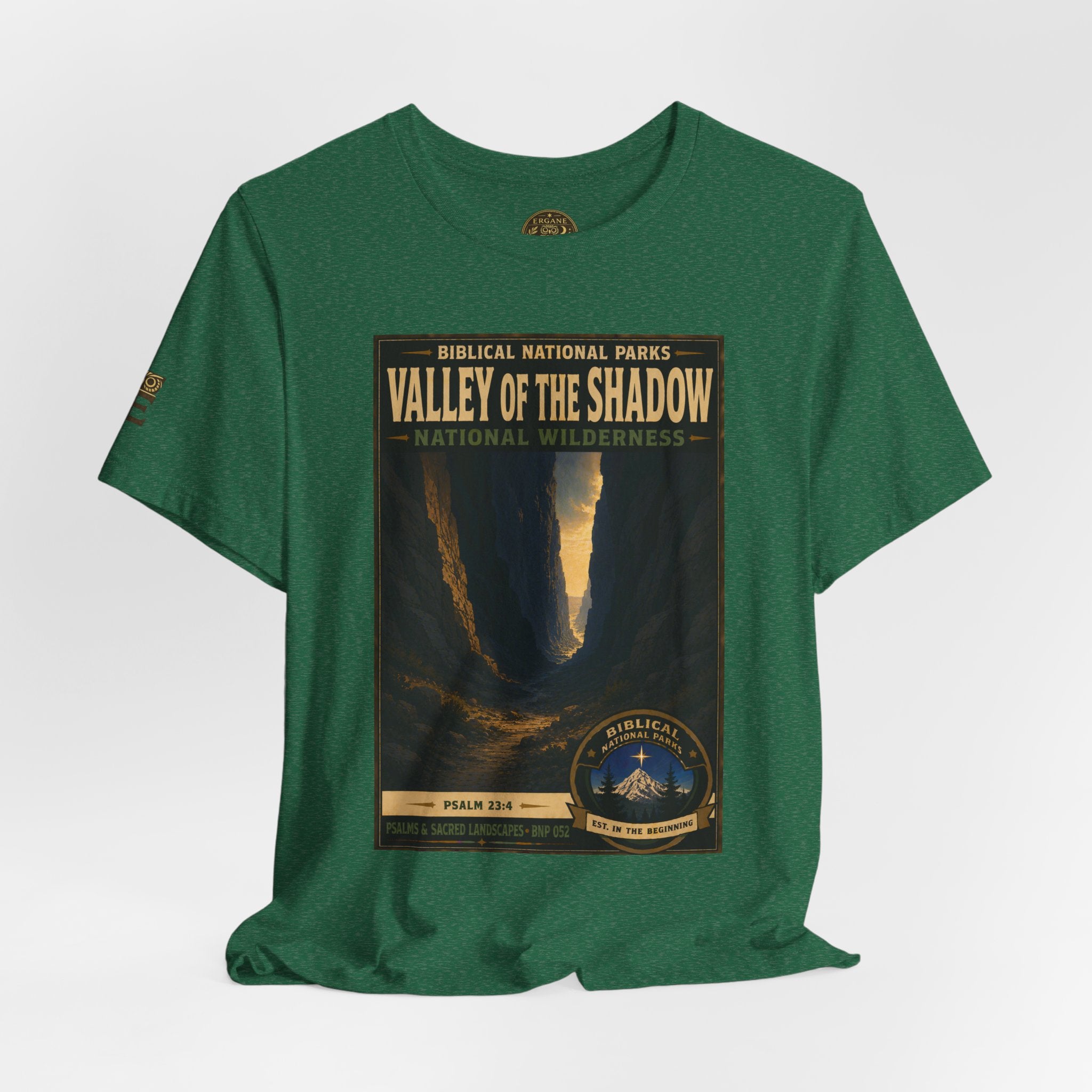 Biblical National Parks Collection IX- #052/054 -Psalms & Sacred Landscapes | Psalm 23:4 | Vintage nature poster Tee | Biblical national parks graphic shirt