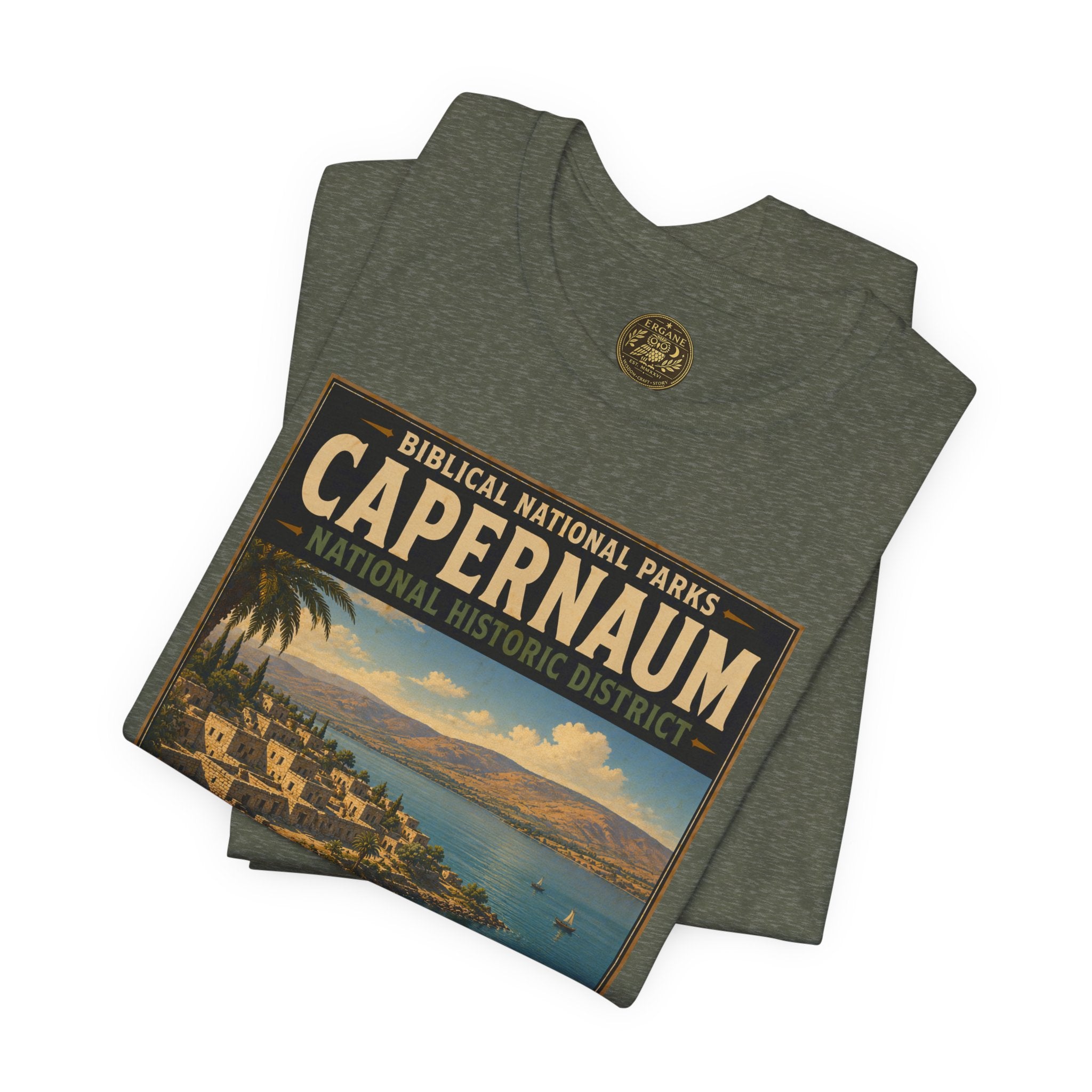 Biblical National Parks Collection VI- Galilee #032/035 Matthew 4 & Mark 1-2 | Vintage nature poster Tee | Biblical national parks graphic shirt