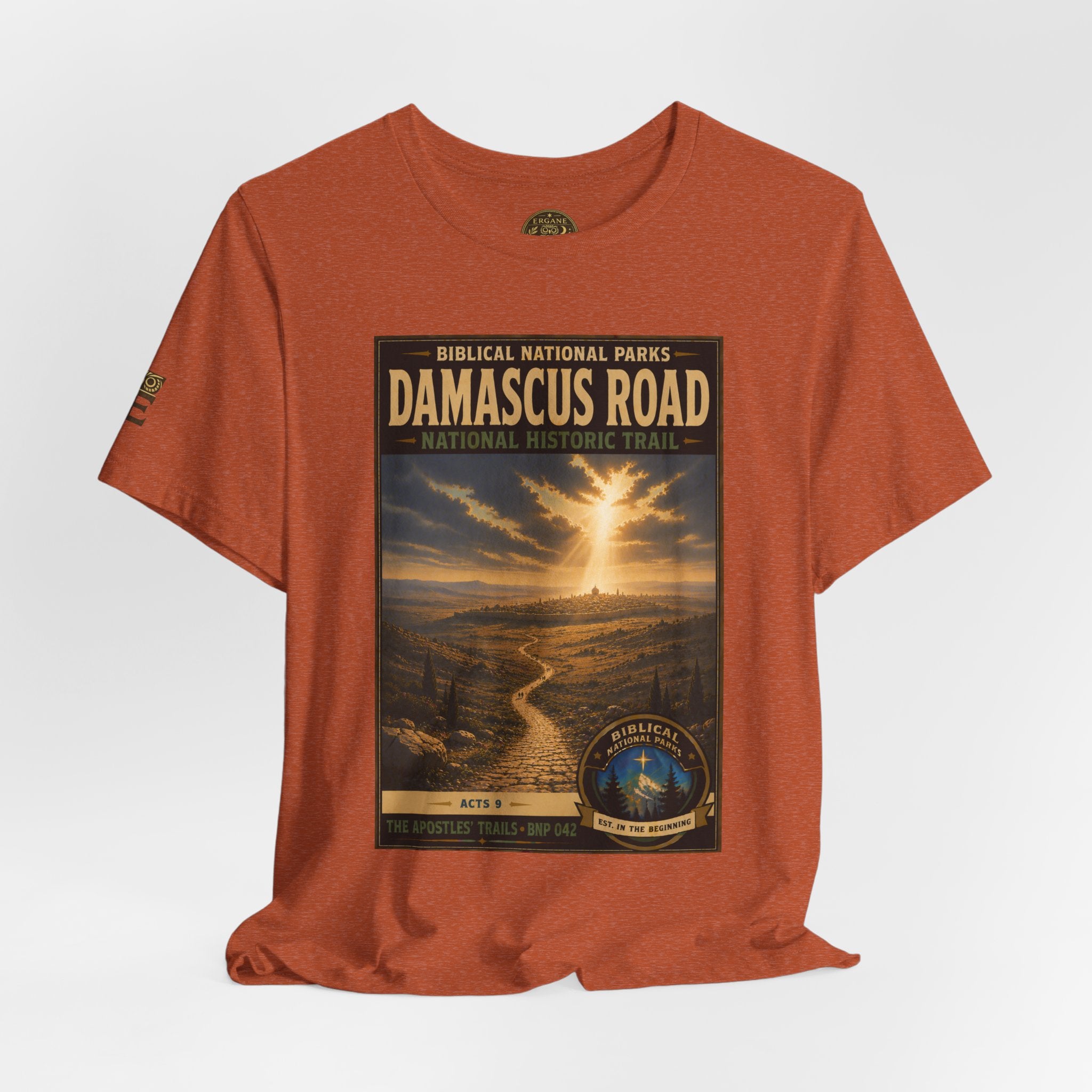Biblical National Parks Collection VIII- The Apostles' Trails #042/049 | Acts 9 | Vintage nature poster Tee | Biblical national parks graphic shirt