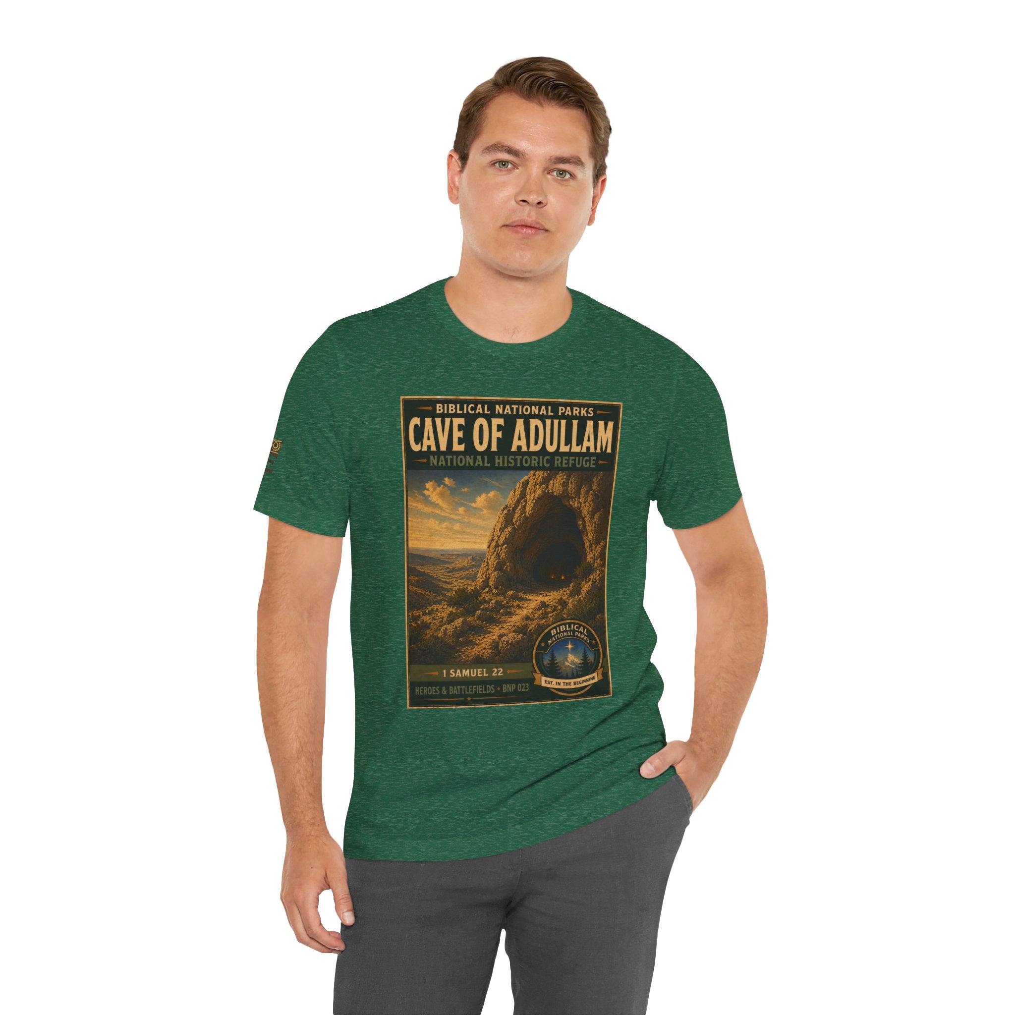 Biblical National Parks Collection IV- Heros & Battlefields #023/023 1 Samuel 22 | Vintage nature poster Tee | Biblical national parks graphic shirt