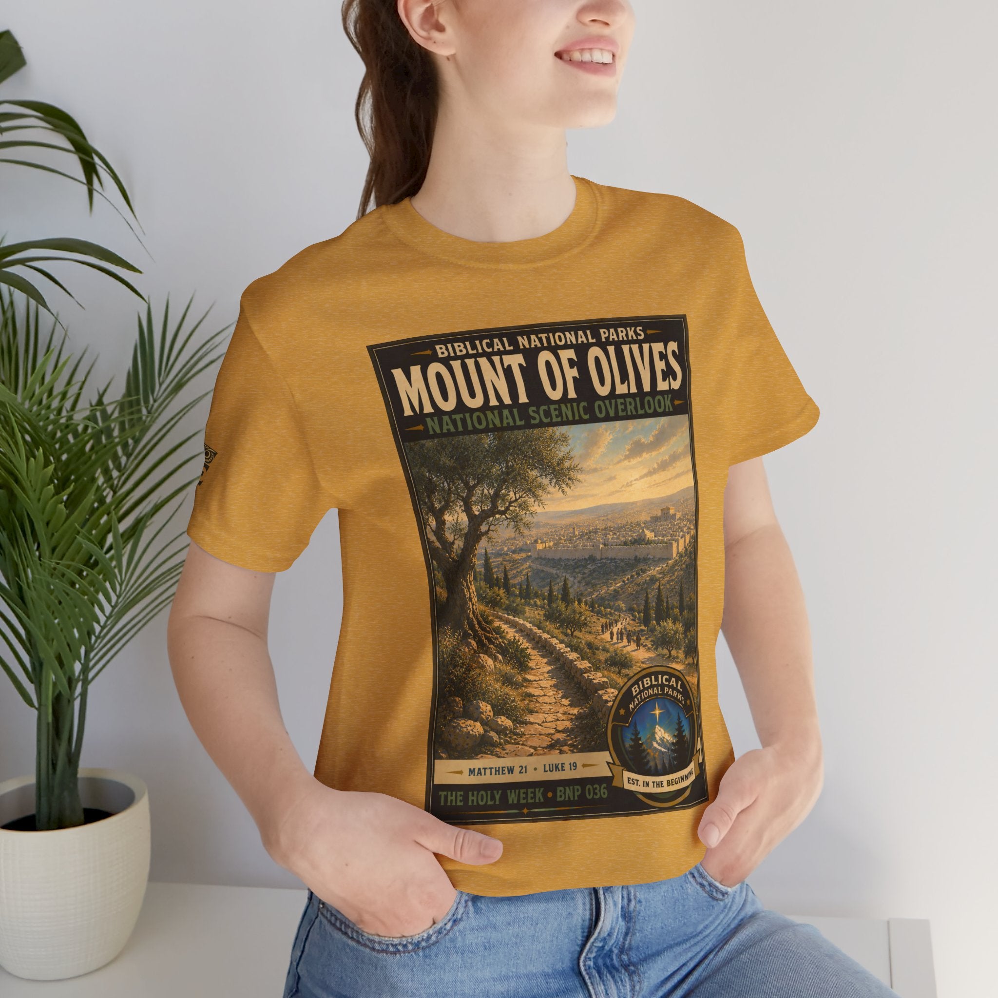 Biblical National Parks Collection VII- The Holy Week #036/041 | Matthew 21 - Luke 19 | Vintage nature poster Tee | Biblical national parks graphic shirt