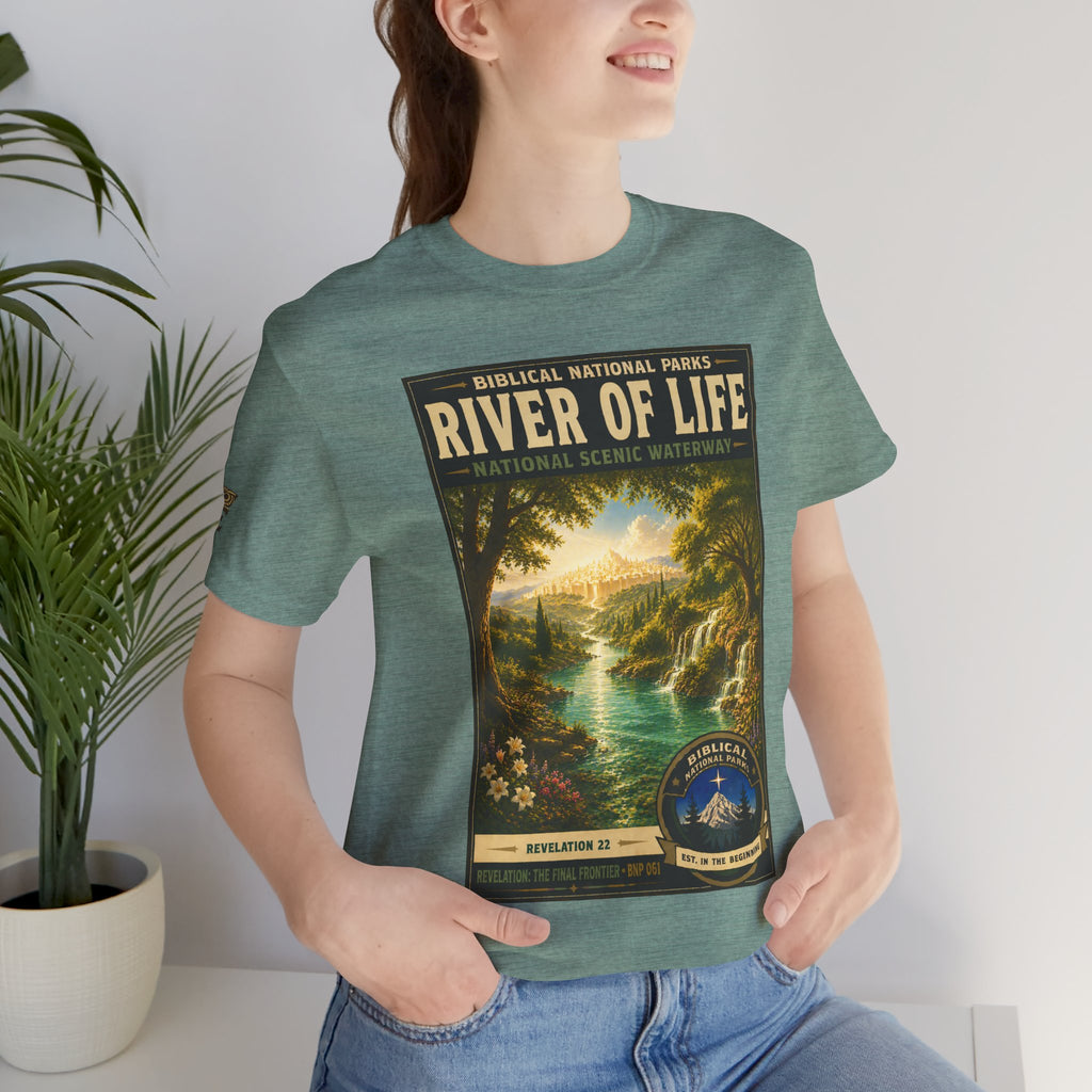 Biblical National Parks Collection X- #061/061 - Revelation: The Final Frontier | Revelation 22 | Vintage nature poster Tee | Biblical national parks graphic shirt 2