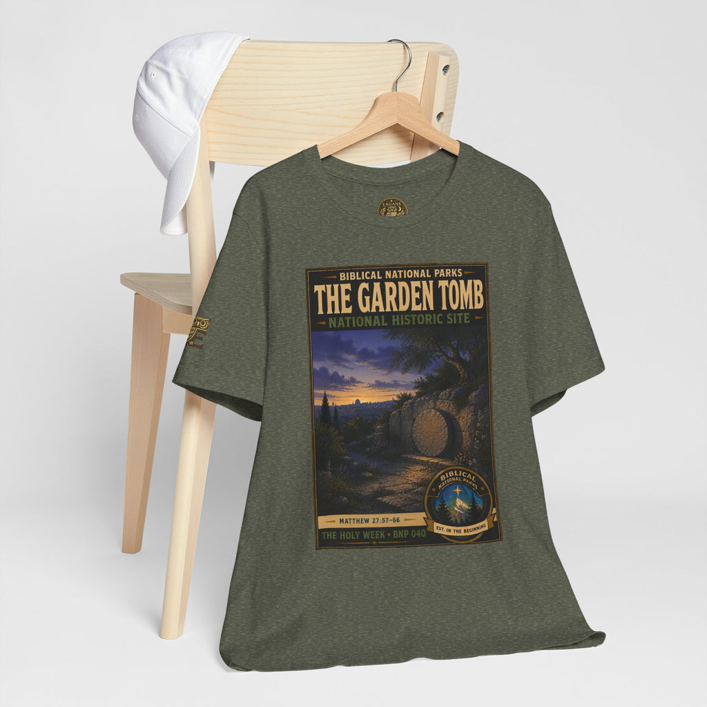 Biblical National Parks Collection VII- The Holy Week #040/041 | Matthew 27: 55-66 | Vintage nature poster Tee | Biblical national parks graphic shirt