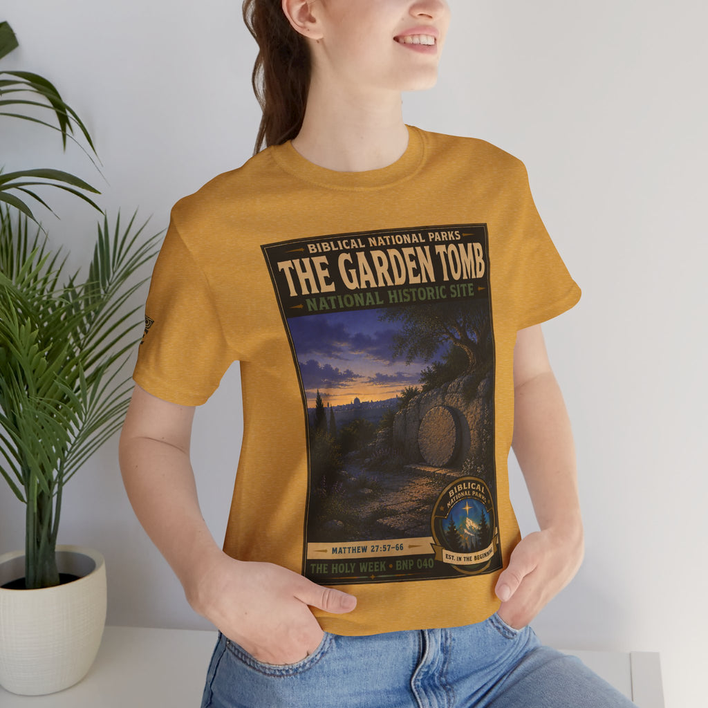 Biblical National Parks Collection VII- The Holy Week #040/041 | Matthew 27: 55-66 | Vintage nature poster Tee | Biblical national parks graphic shirt