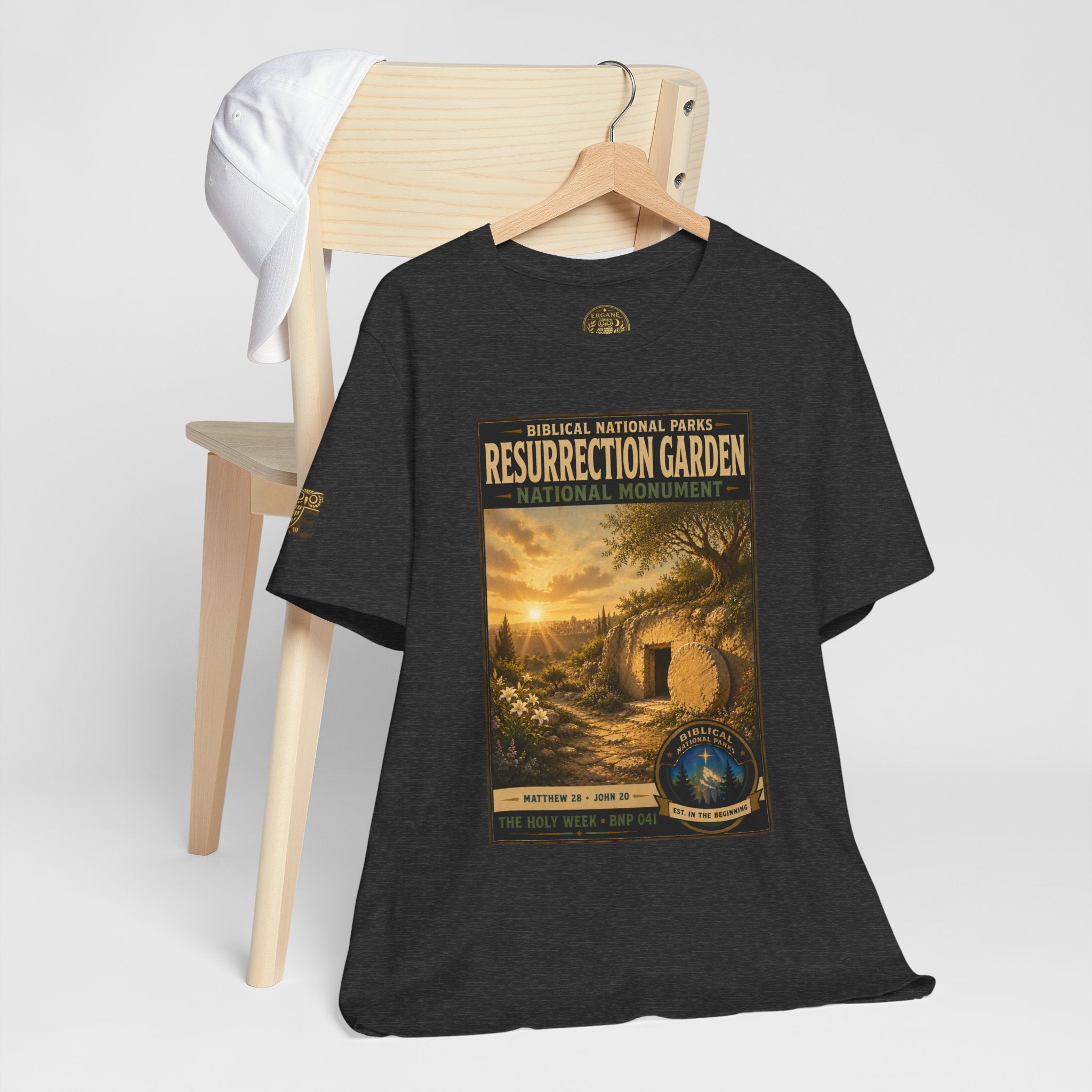 Biblical National Parks Collection VII- The Holy Week #041/041 | Matthew 28 - John 20 | Vintage nature poster Tee | Biblical national parks graphic shirt