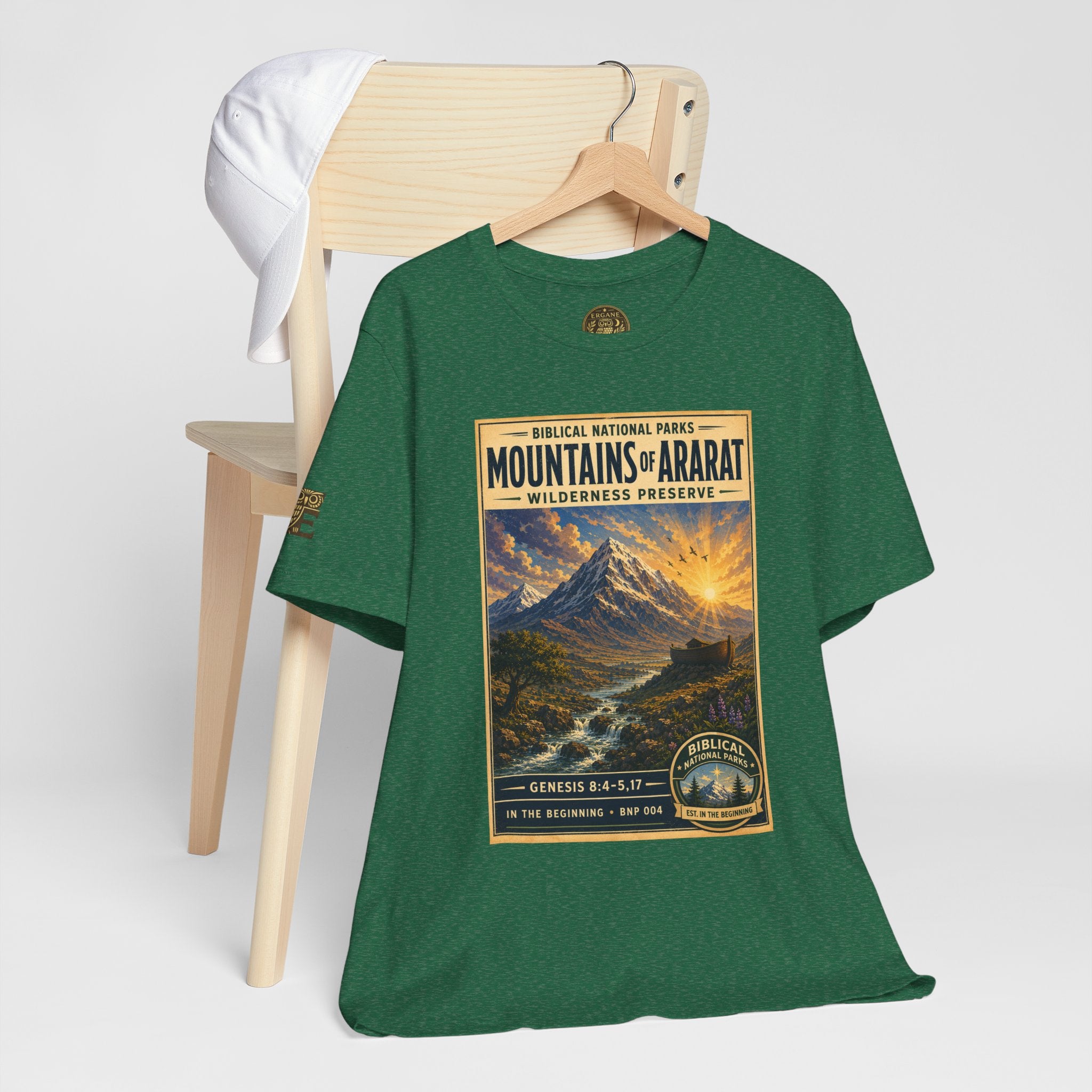 Biblical National Parks Collection I- In The Beginning #004/006 Genesis 8:4-5,17 | Vintage nature poster Tee | Biblical national parks graphic shirt