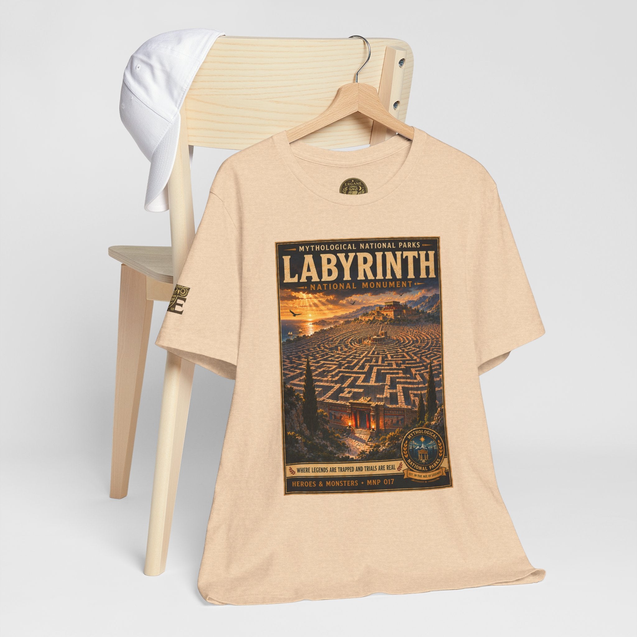 Mythological National Parks Collection III- #017-028 - Heros & Monsters | Vintage nature poster Tee | Mythological National Parks graphic shirt