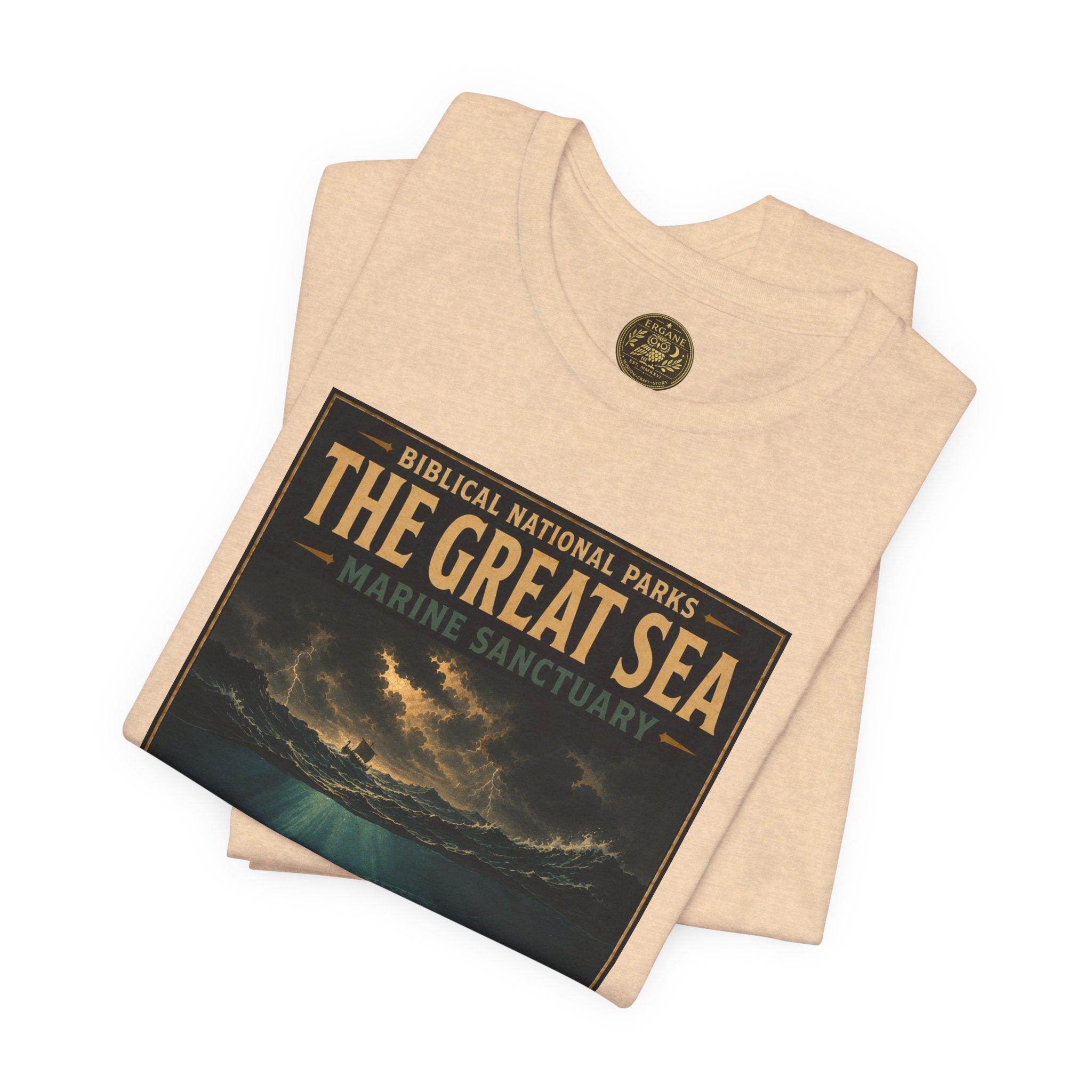 Biblical National Parks Collection V- Prophets & Wonders #030/030 Jonah 1-2 | Vintage nature poster Tee | Biblical national parks graphic shirt