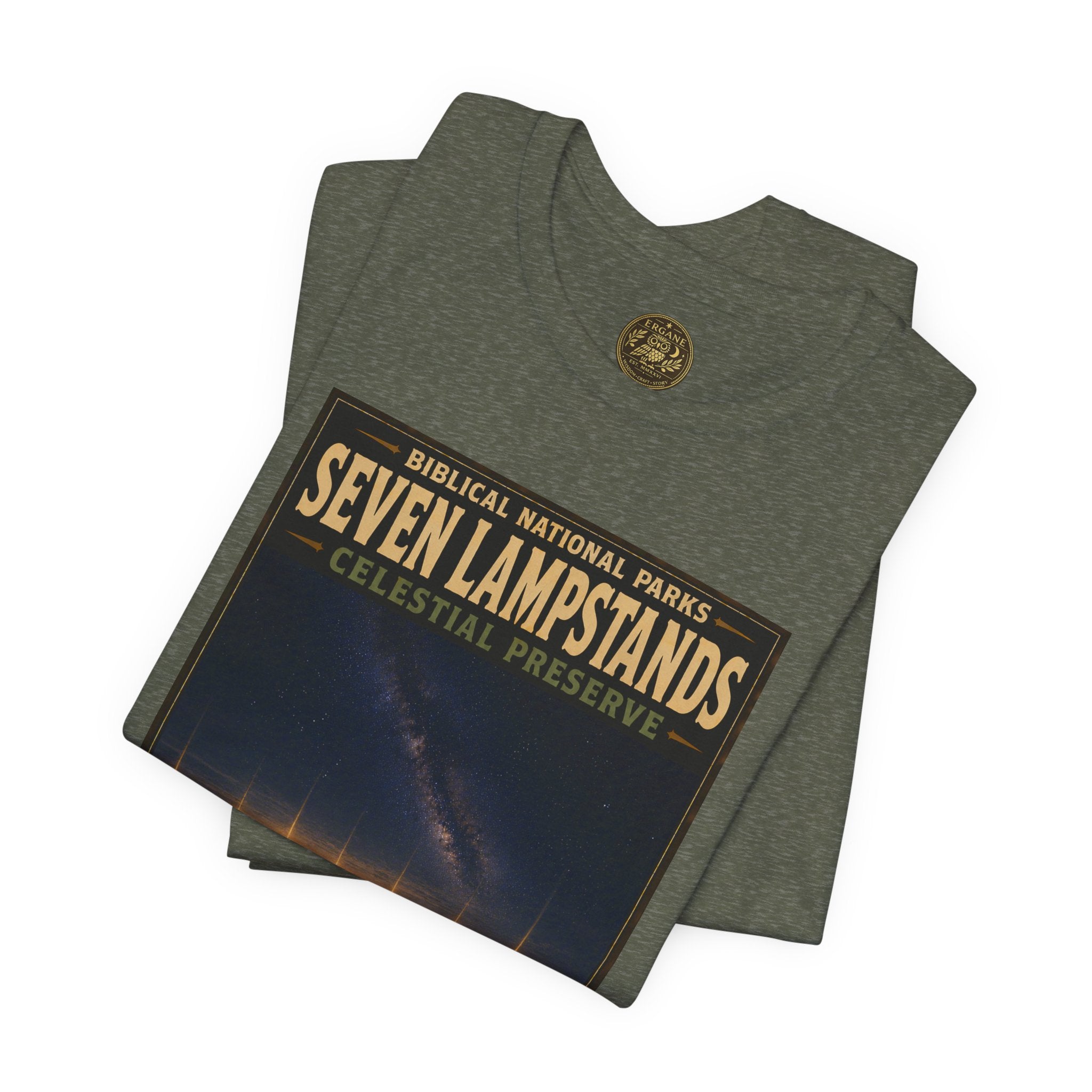 Biblical National Parks Collection X- #056/061 - Revelation: The Final Frontier | Revelation 1: 12-20 | Vintage nature poster Tee | Biblical national parks graphic shirt