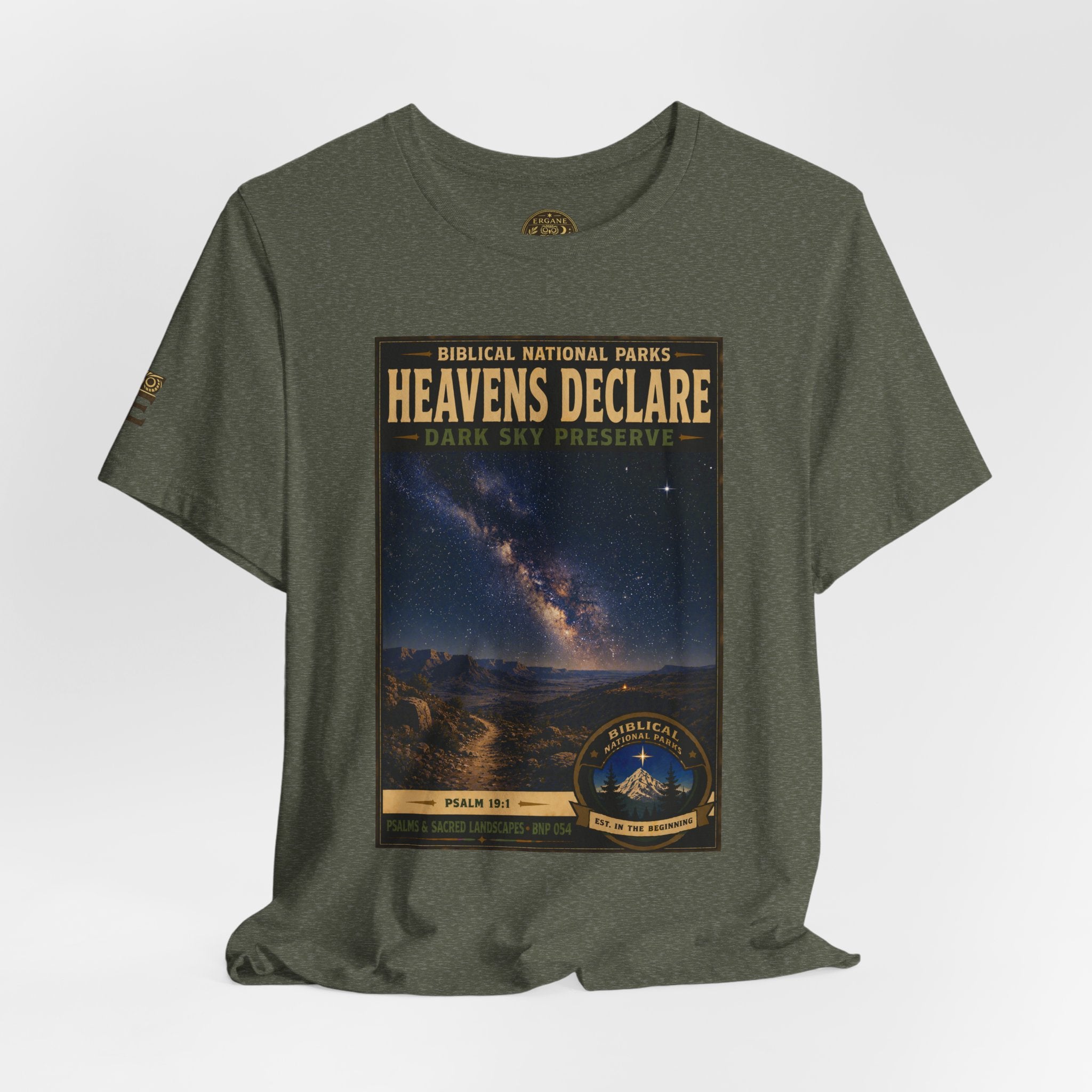 Biblical National Parks Collection IX- #054/054 -Psalms & Sacred Landscapes | Psalm 19:1 | Vintage nature poster Tee | Biblical national parks graphic shirt