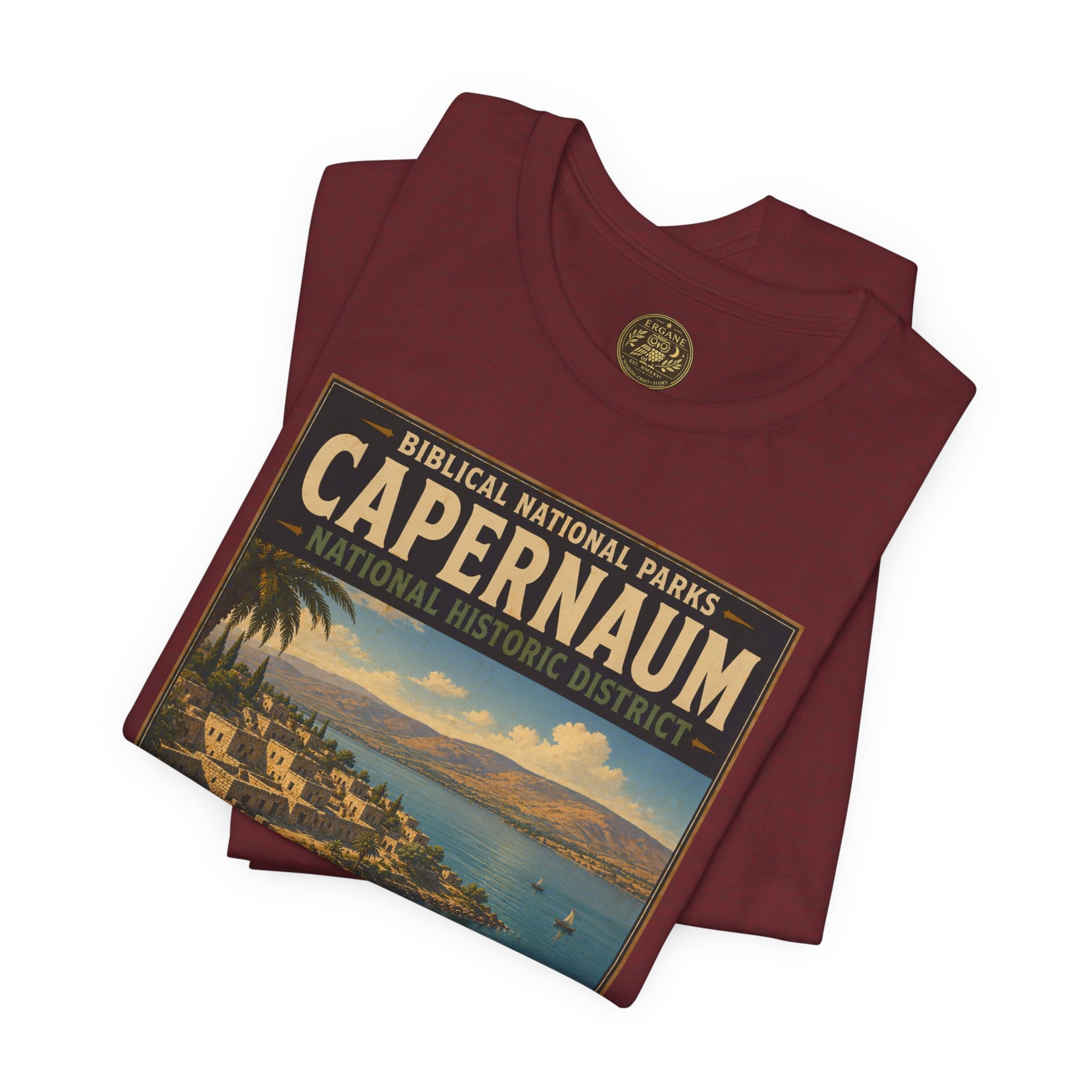 Biblical National Parks Collection VI- Galilee #032/035 Matthew 4 & Mark 1-2 | Vintage nature poster Tee | Biblical national parks graphic shirt