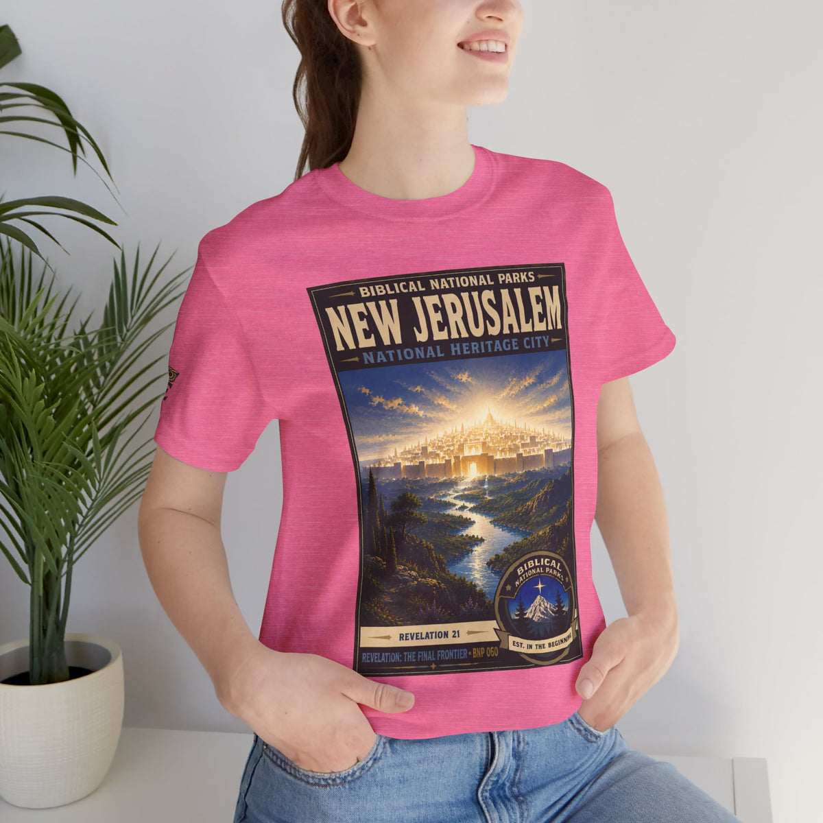 Biblical National Parks Collection X- #060/061 - Revelation: The Final Frontier | Revelation 21 | Vintage nature poster Tee | Biblical national parks graphic shirt 2