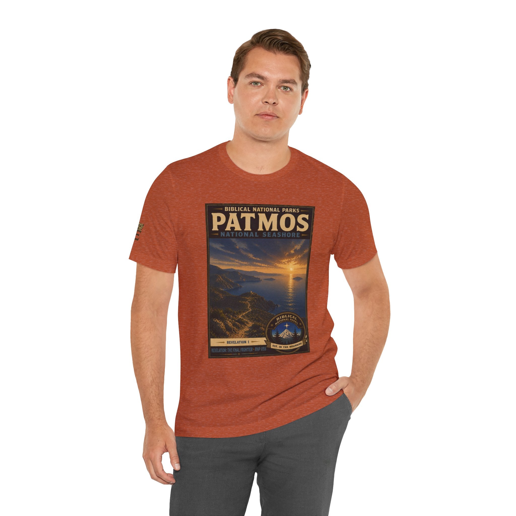 Biblical National Parks Collection X- #055/061 - Revelation: The Final Frontier | Revelation 1 | Vintage nature poster Tee | Biblical national parks graphic shirt