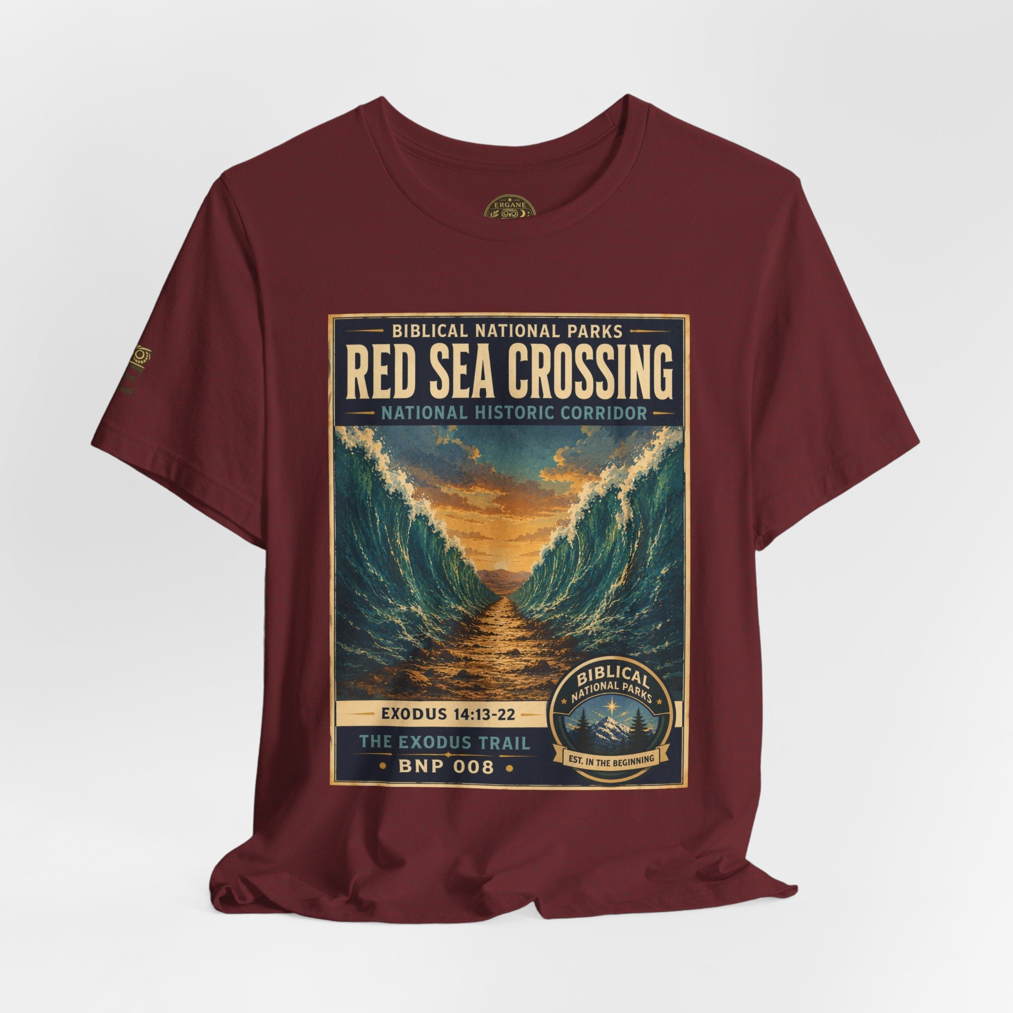 Biblical National Parks Collection II- The Exodus Trail #008/013 Exodus 14: 13-22 | Vintage nature poster Tee | Biblical national parks graphic shirt