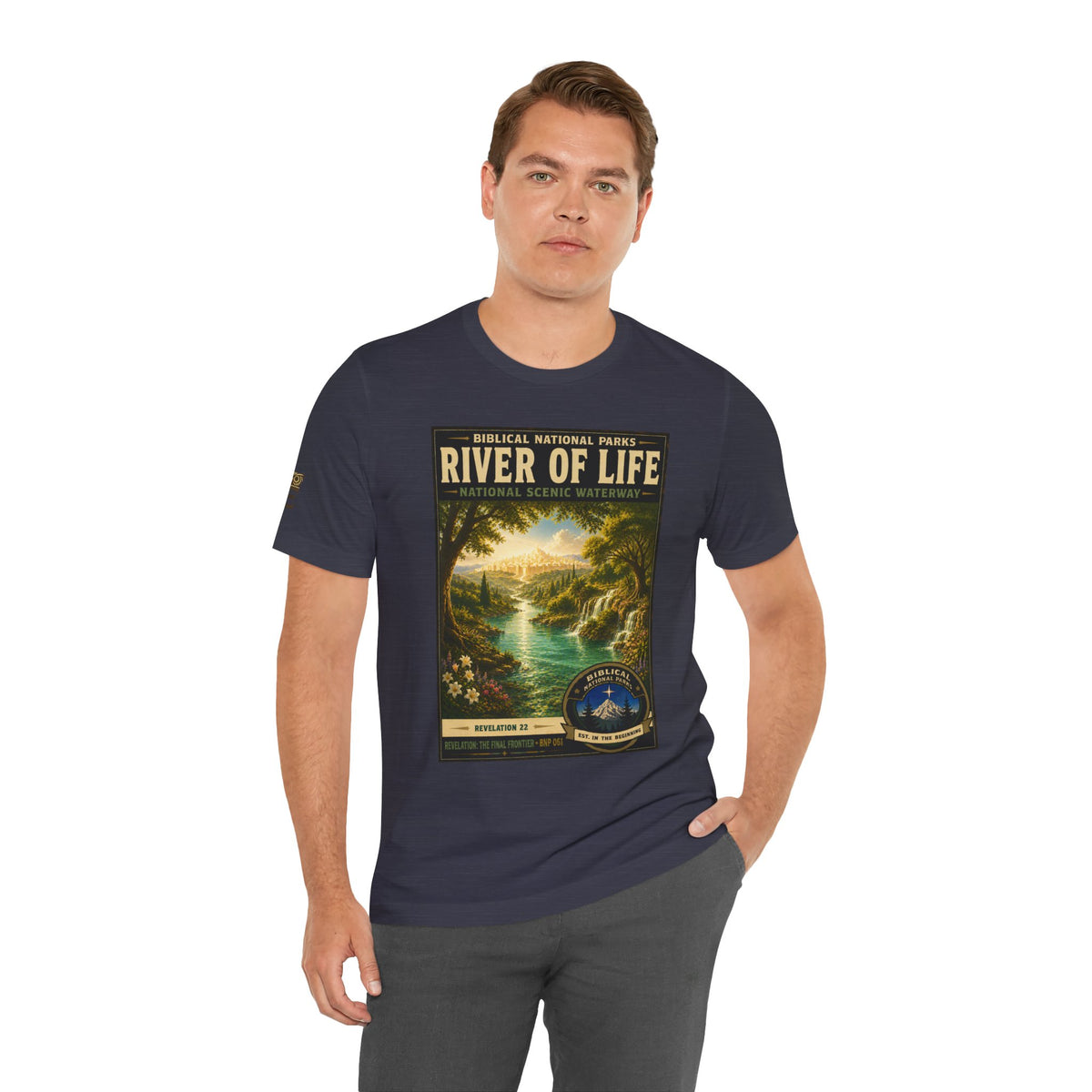Biblical National Parks Collection X- #061/061 - Revelation: The Final Frontier | Revelation 22 | Vintage nature poster Tee | Biblical national parks graphic shirt 2