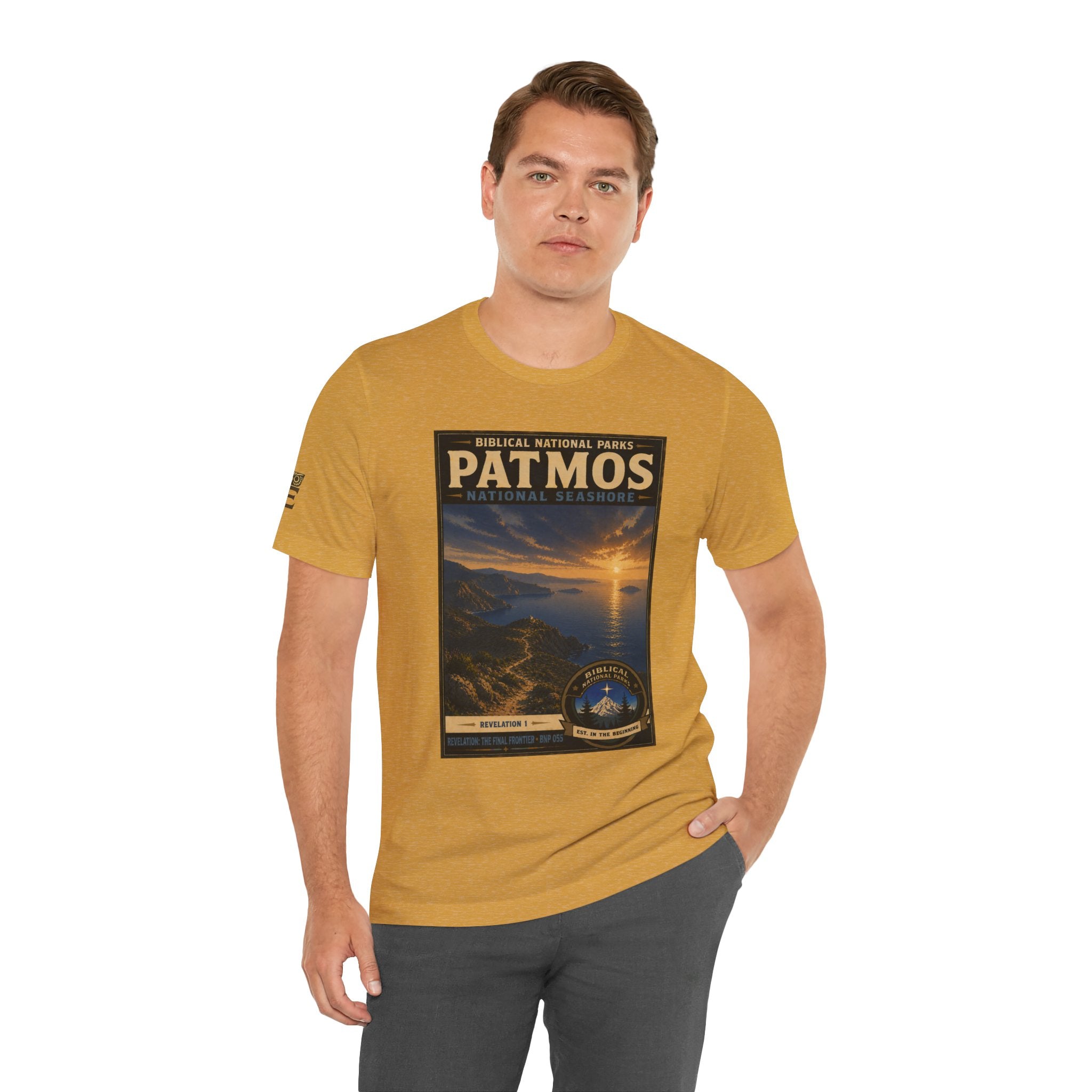 Biblical National Parks Collection X- #055/061 - Revelation: The Final Frontier | Revelation 1 | Vintage nature poster Tee | Biblical national parks graphic shirt