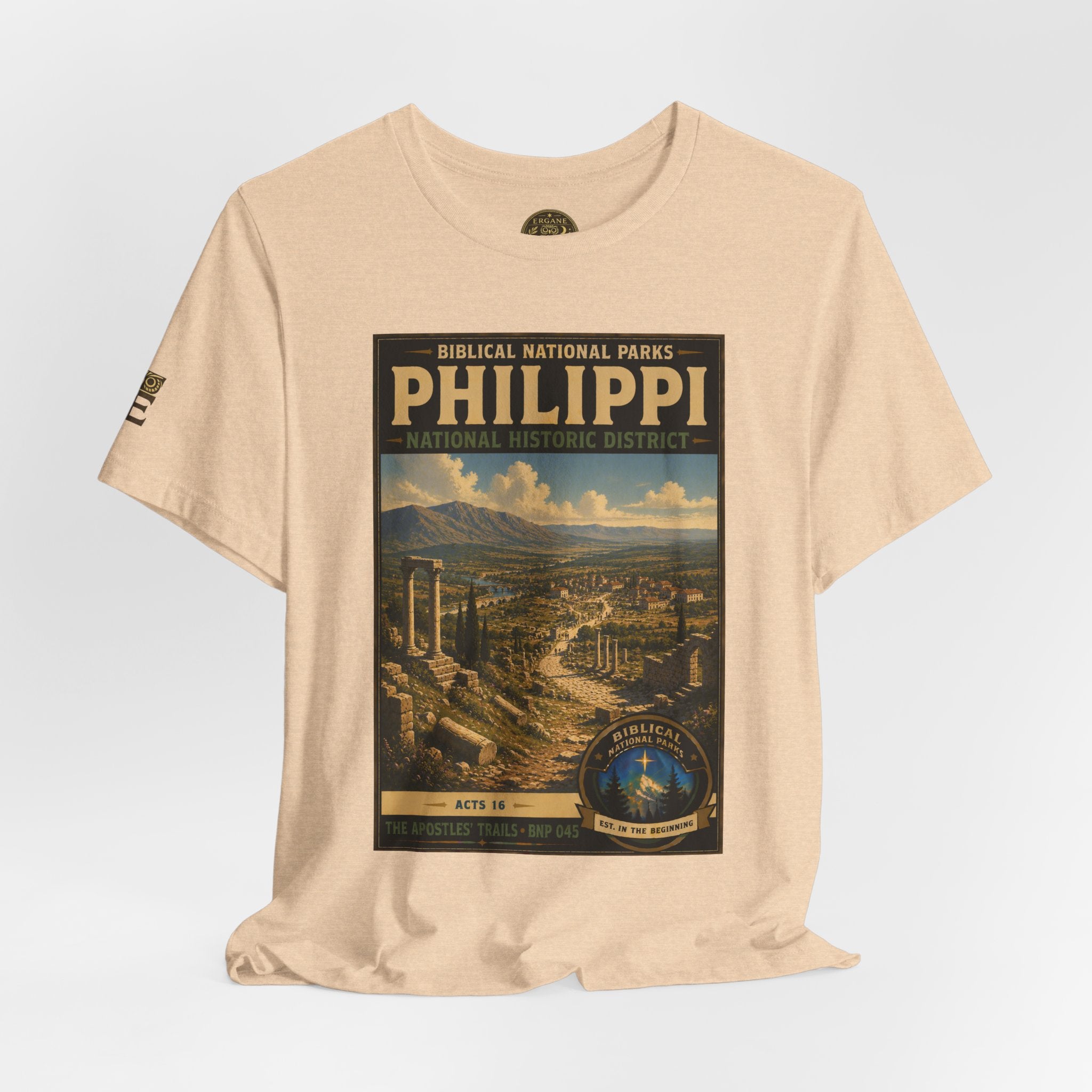 Biblical National Parks Collection VIII- The Apostles' Trails #045/049 | Acts 16 | Vintage nature poster Tee | Biblical national parks graphic shirt