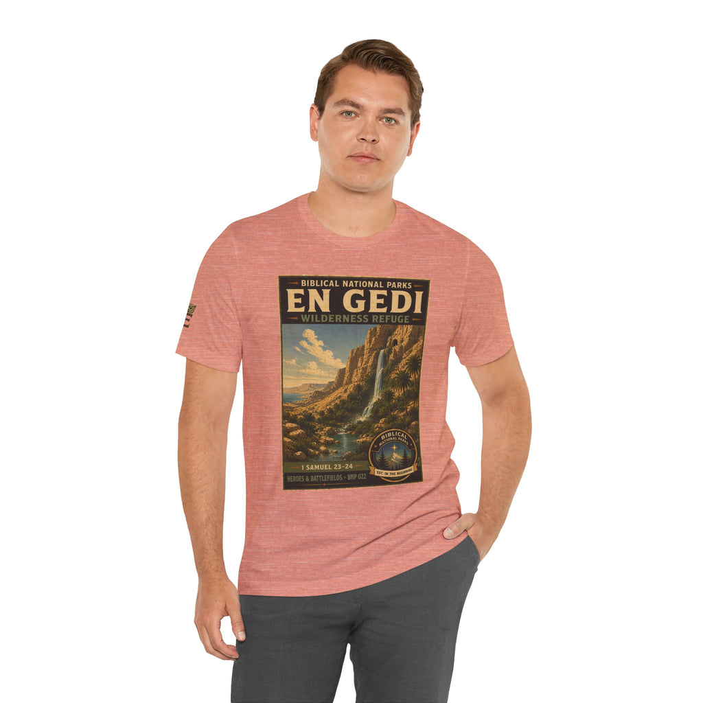 Biblical National Parks Collection IV- Heros & Battlefields #022/023 1 Samuel 23-24 | Vintage nature poster Tee | Biblical national parks graphic shirt