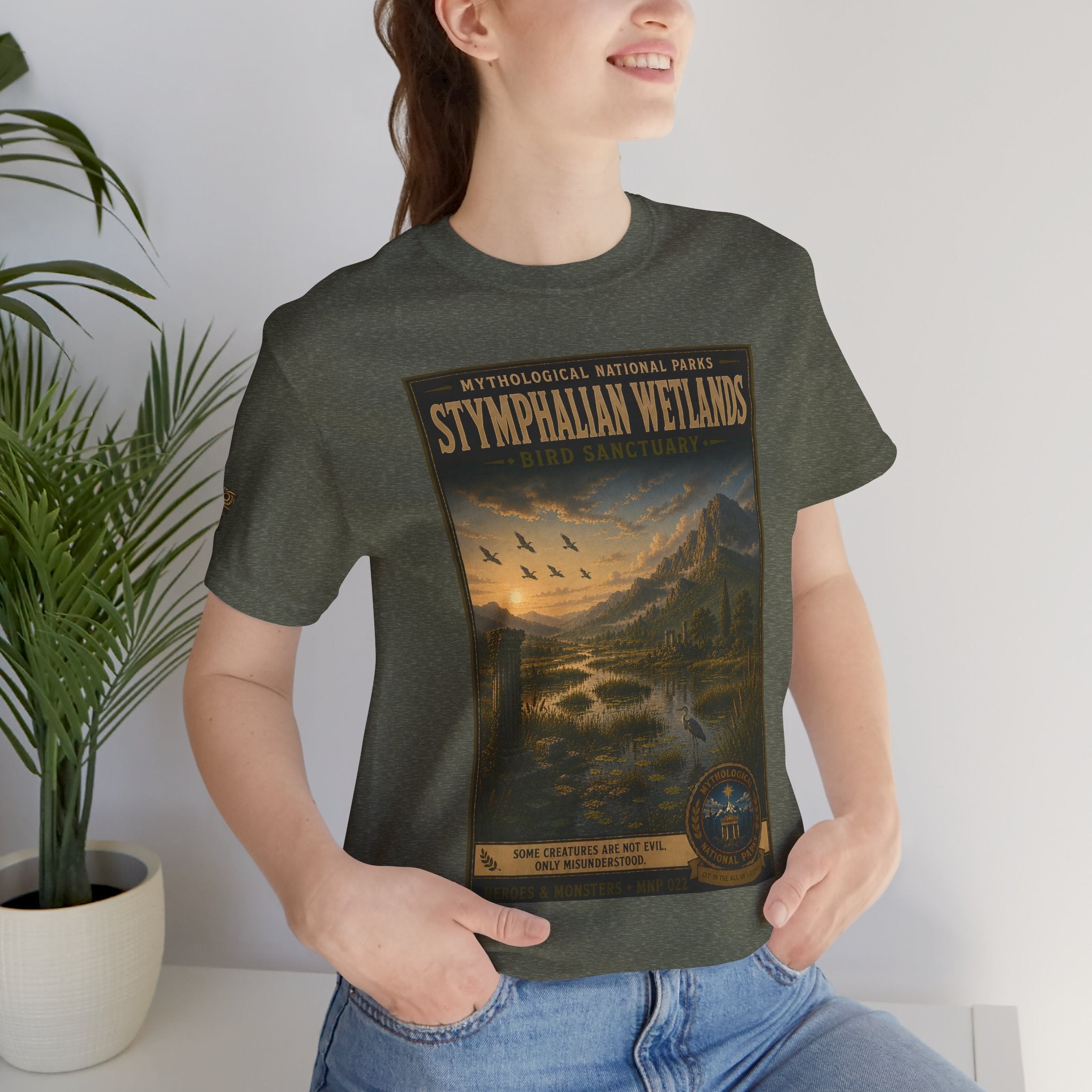Mythological National Parks Collection III- #022-028 - Heros & Monsters | Vintage nature poster Tee | Mythological National Parks graphic shirt