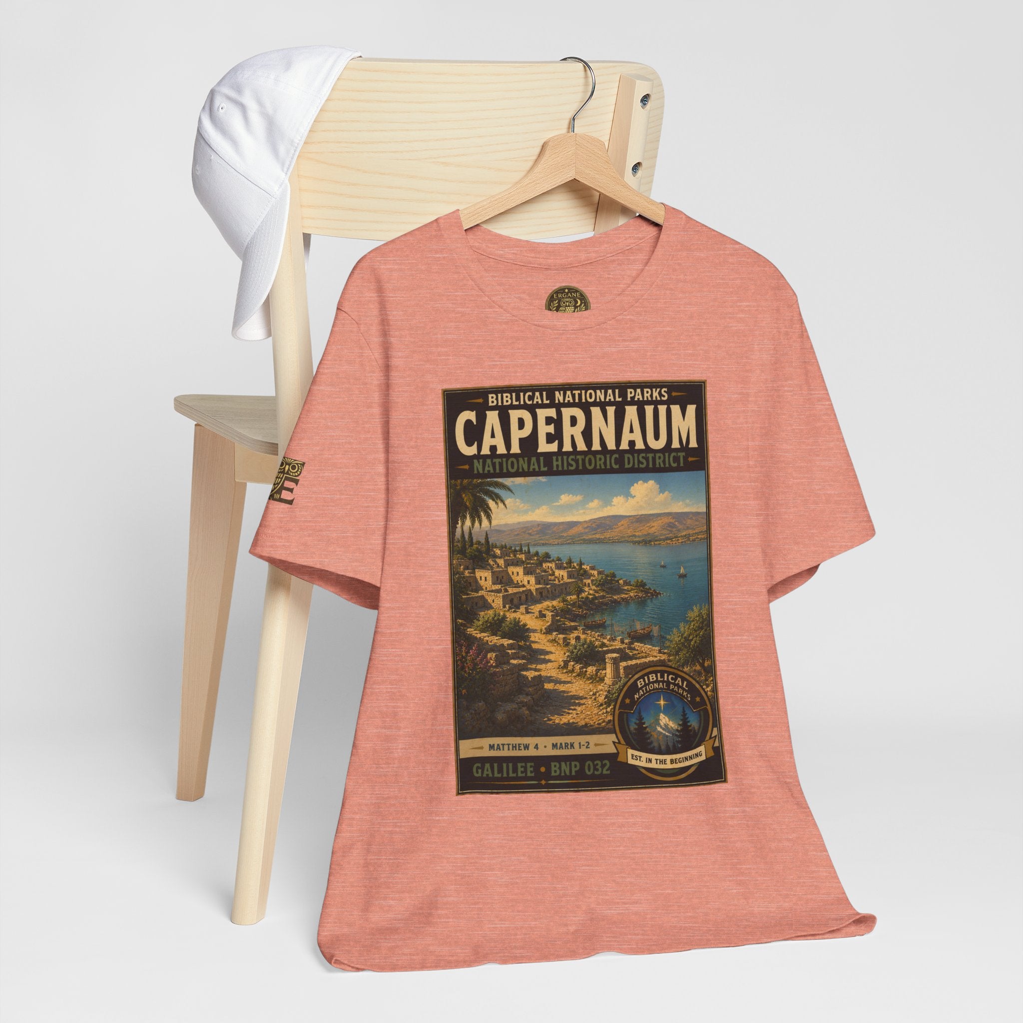 Biblical National Parks Collection VI- Galilee #032/035 Matthew 4 & Mark 1-2 | Vintage nature poster Tee | Biblical national parks graphic shirt