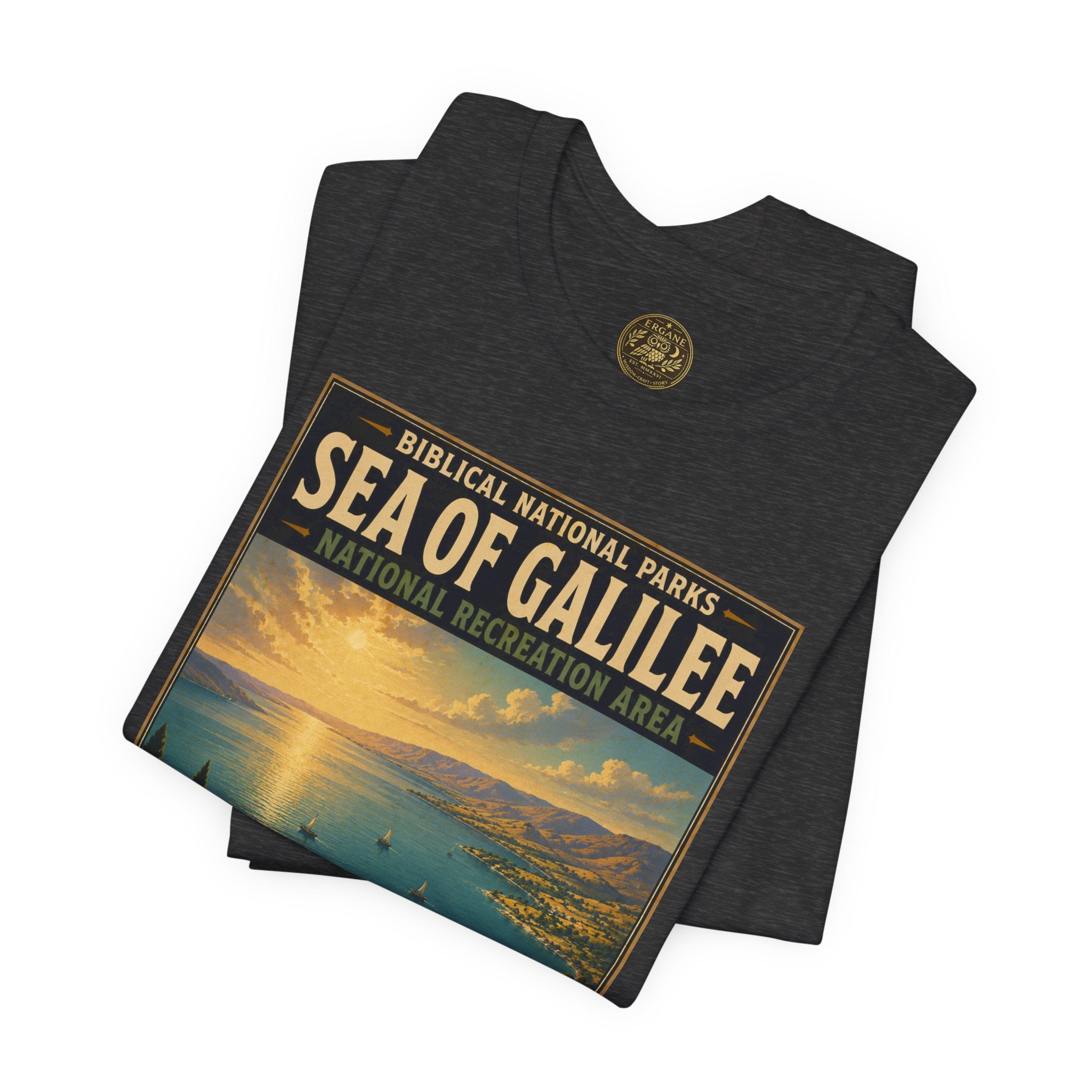 Biblical National Parks Collection VI- Galilee #031/035 Matthew 4 & Mark 1 | Vintage nature poster Tee | Biblical national parks graphic shirt