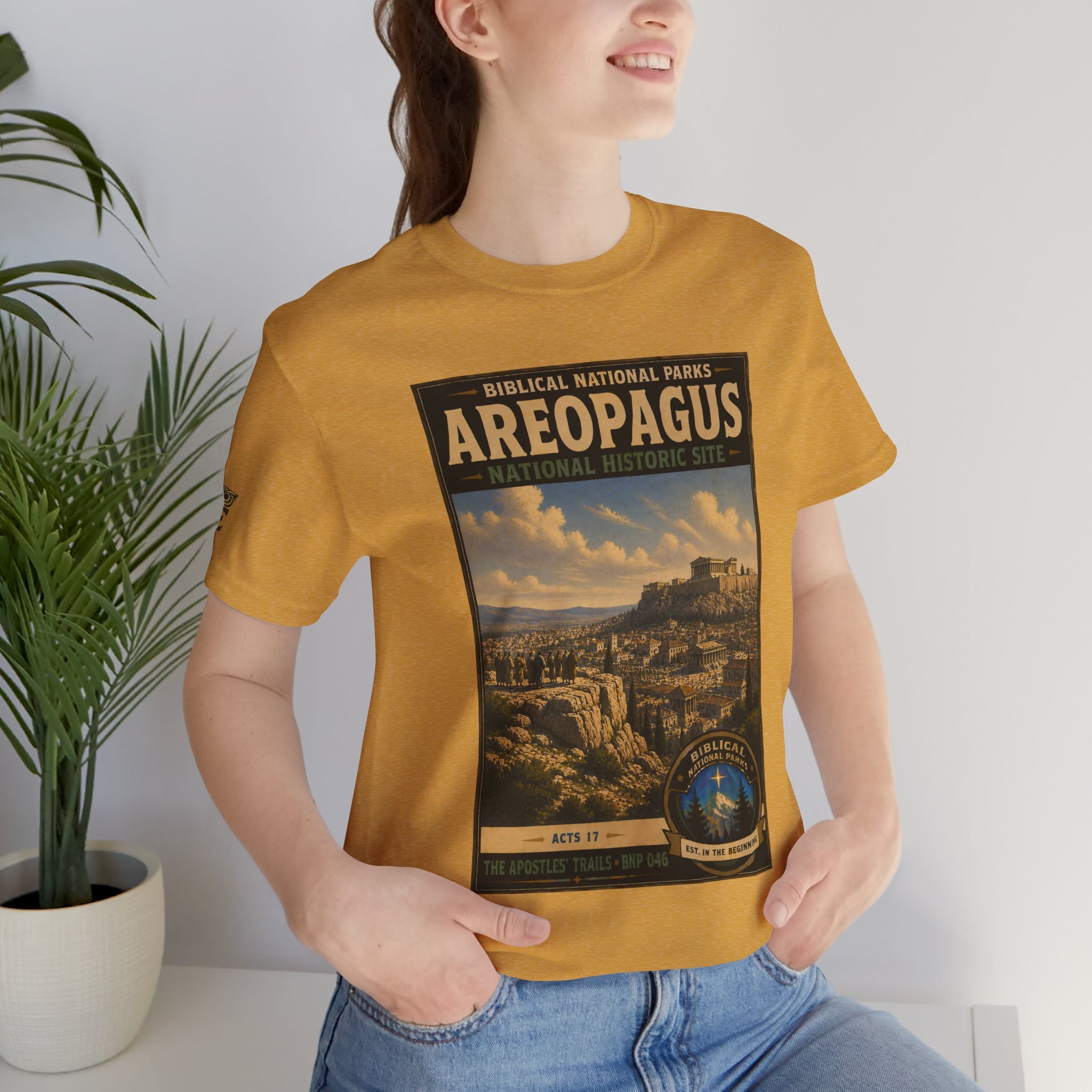Biblical National Parks Collection VIII- The Apostles' Trails #046/049 | Acts 17 | Vintage nature poster Tee | Biblical national parks graphic shirt