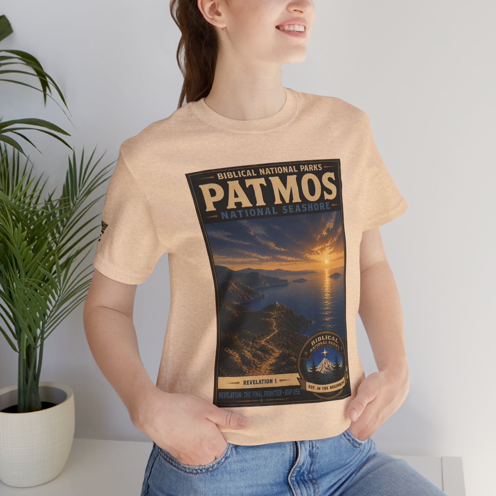 Biblical National Parks Collection X- #055/061 - Revelation: The Final Frontier | Revelation 1 | Vintage nature poster Tee | Biblical national parks graphic shirt