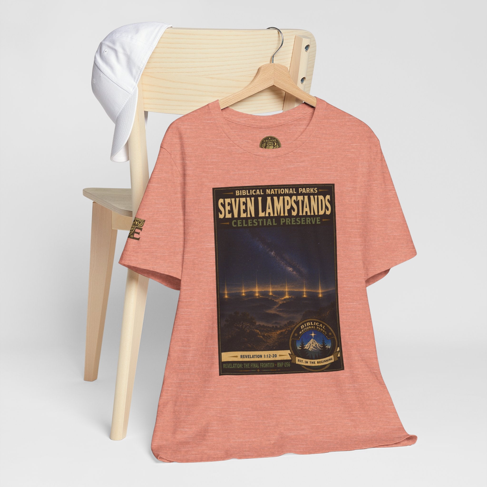 Biblical National Parks Collection X- #056/061 - Revelation: The Final Frontier | Revelation 1: 12-20 | Vintage nature poster Tee | Biblical national parks graphic shirt