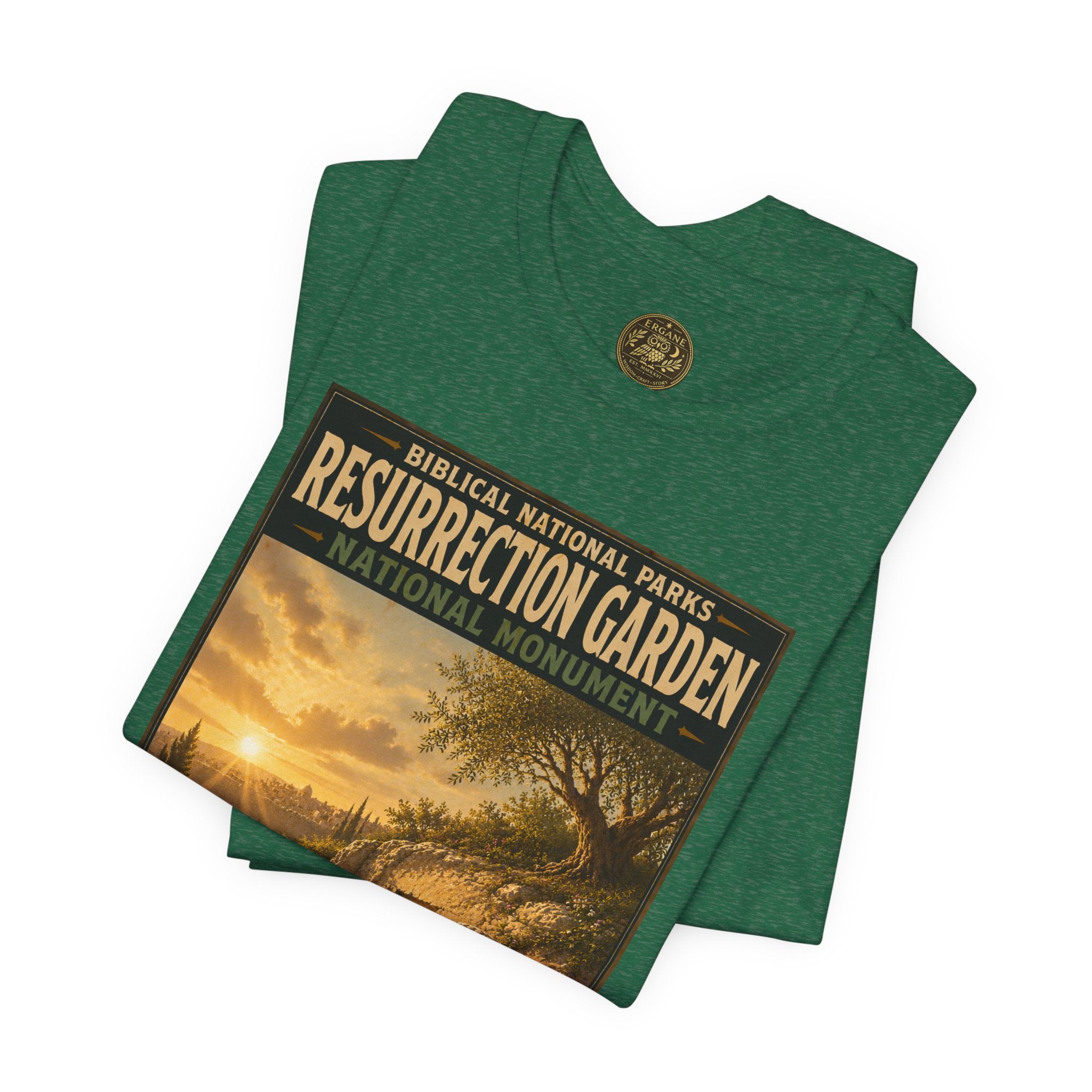 Biblical National Parks Collection VII- The Holy Week #041/041 | Matthew 28 - John 20 | Vintage nature poster Tee | Biblical national parks graphic shirt