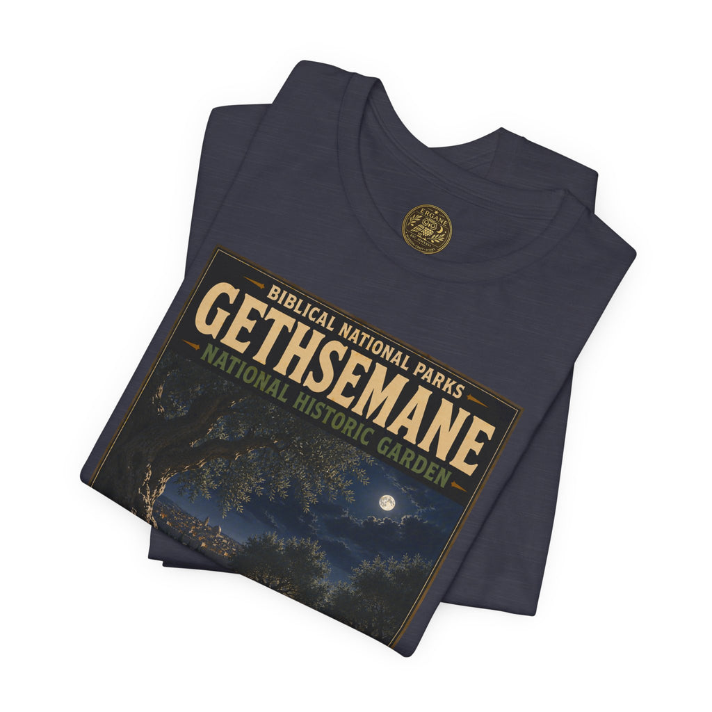 Biblical National Parks Collection VII- The Holy Week #038/041 | Matthew 26: 36-46 | Vintage nature poster Tee | Biblical national parks graphic shirt