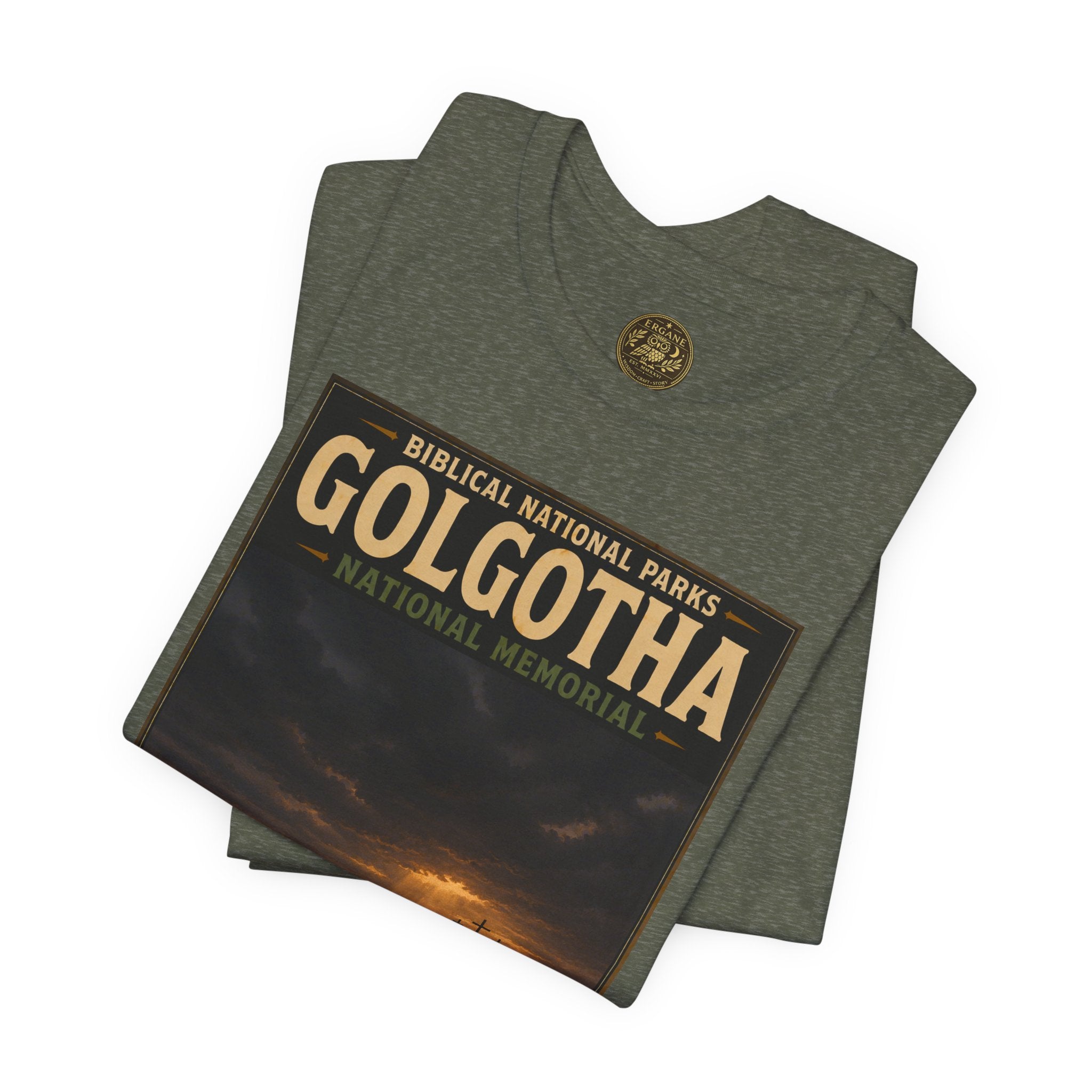 Biblical National Parks Collection VII- The Holy Week #039/041 | Matthew 27 - John 19 | Vintage nature poster Tee | Biblical national parks graphic shirt