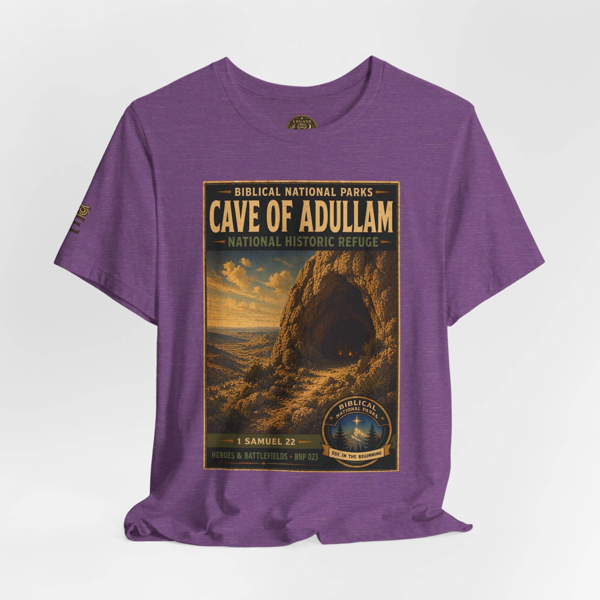 Biblical National Parks Collection IV- Heros & Battlefields #023/023 1 Samuel 22 | Vintage nature poster Tee | Biblical national parks graphic shirt