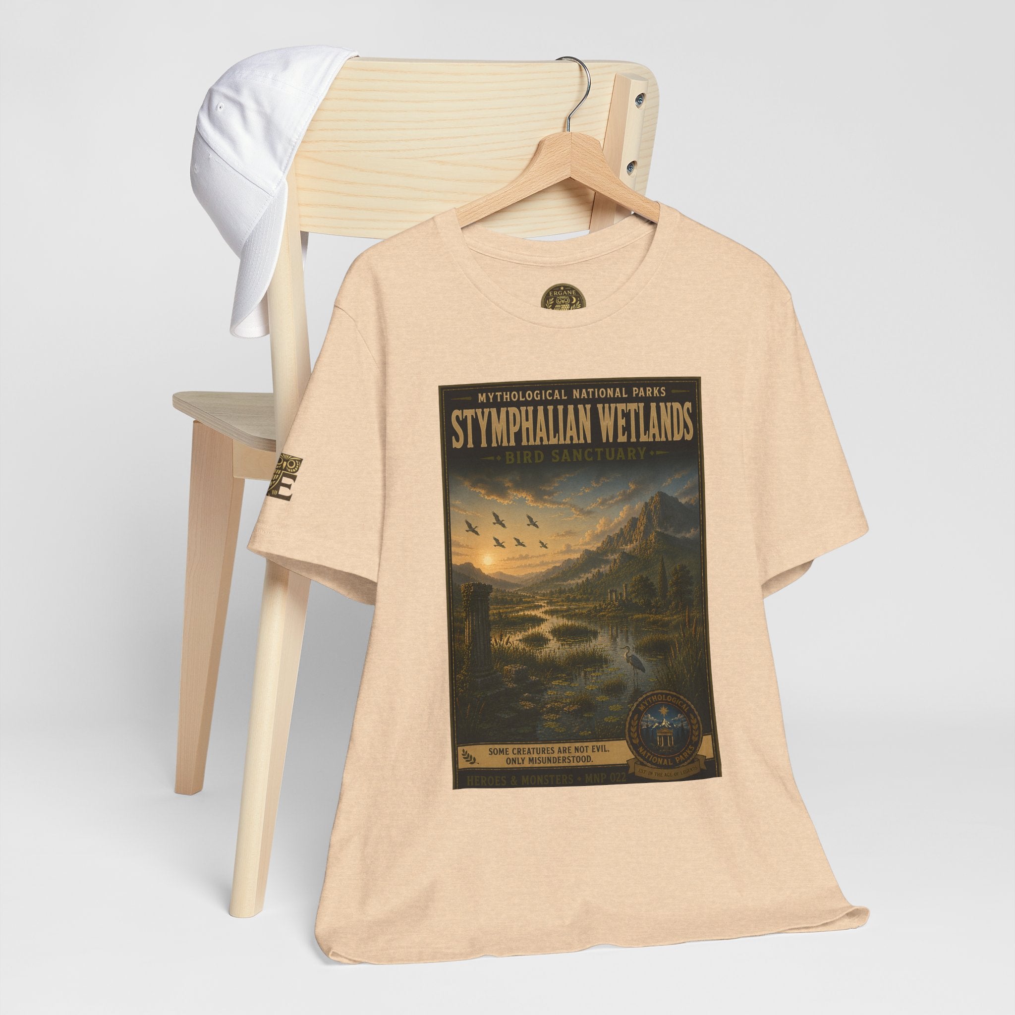 Mythological National Parks Collection III- #022-028 - Heros & Monsters | Vintage nature poster Tee | Mythological National Parks graphic shirt