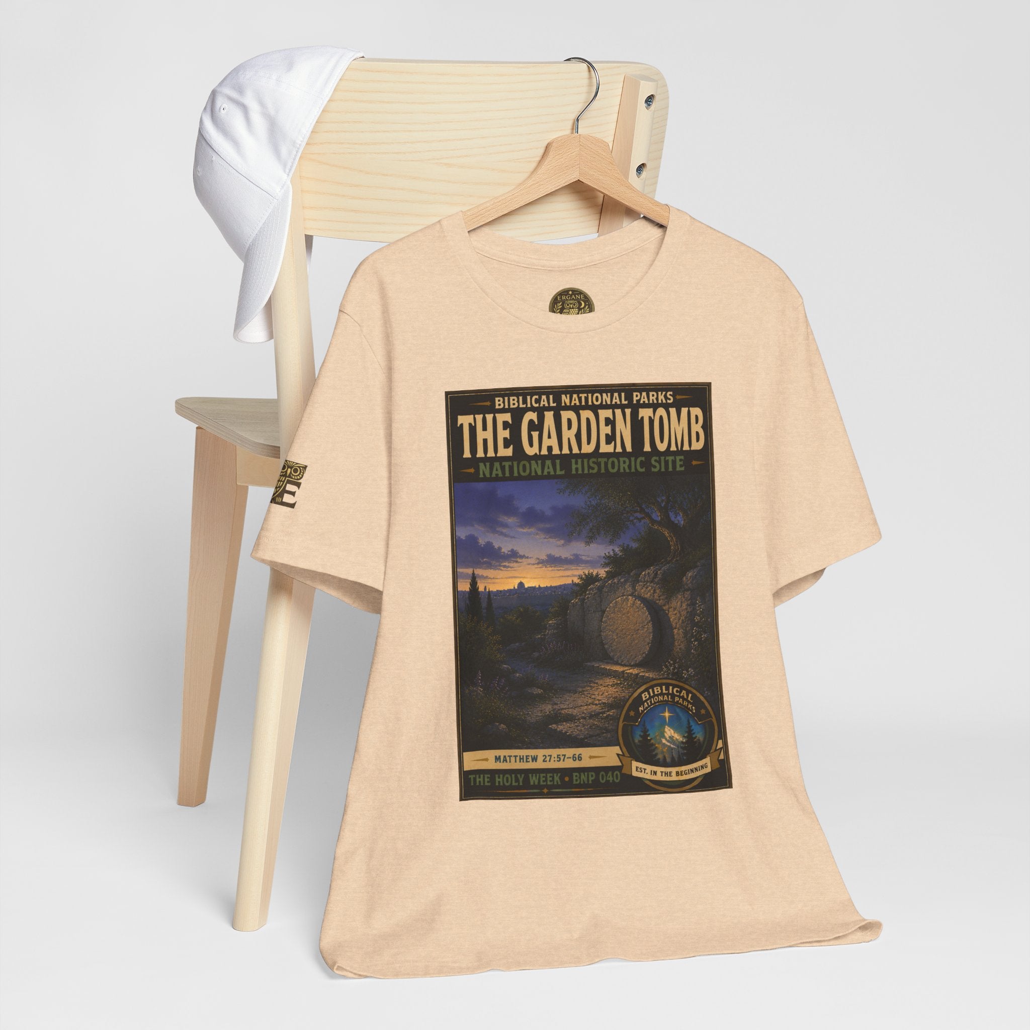 Biblical National Parks Collection VII- The Holy Week #040/041 | Matthew 27: 55-66 | Vintage nature poster Tee | Biblical national parks graphic shirt