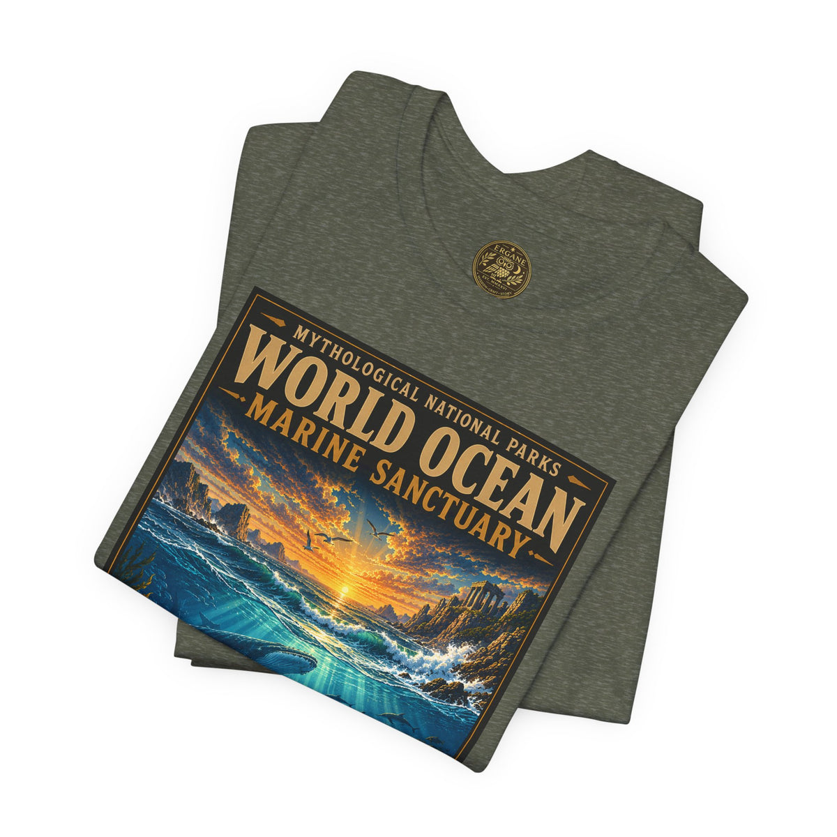 Mythological National Parks COLLECTION V- #050-050 TITANS & PRIMORDIAL REALMS | Vintage nature poster Tee | Mythological National Parks graphic shirt