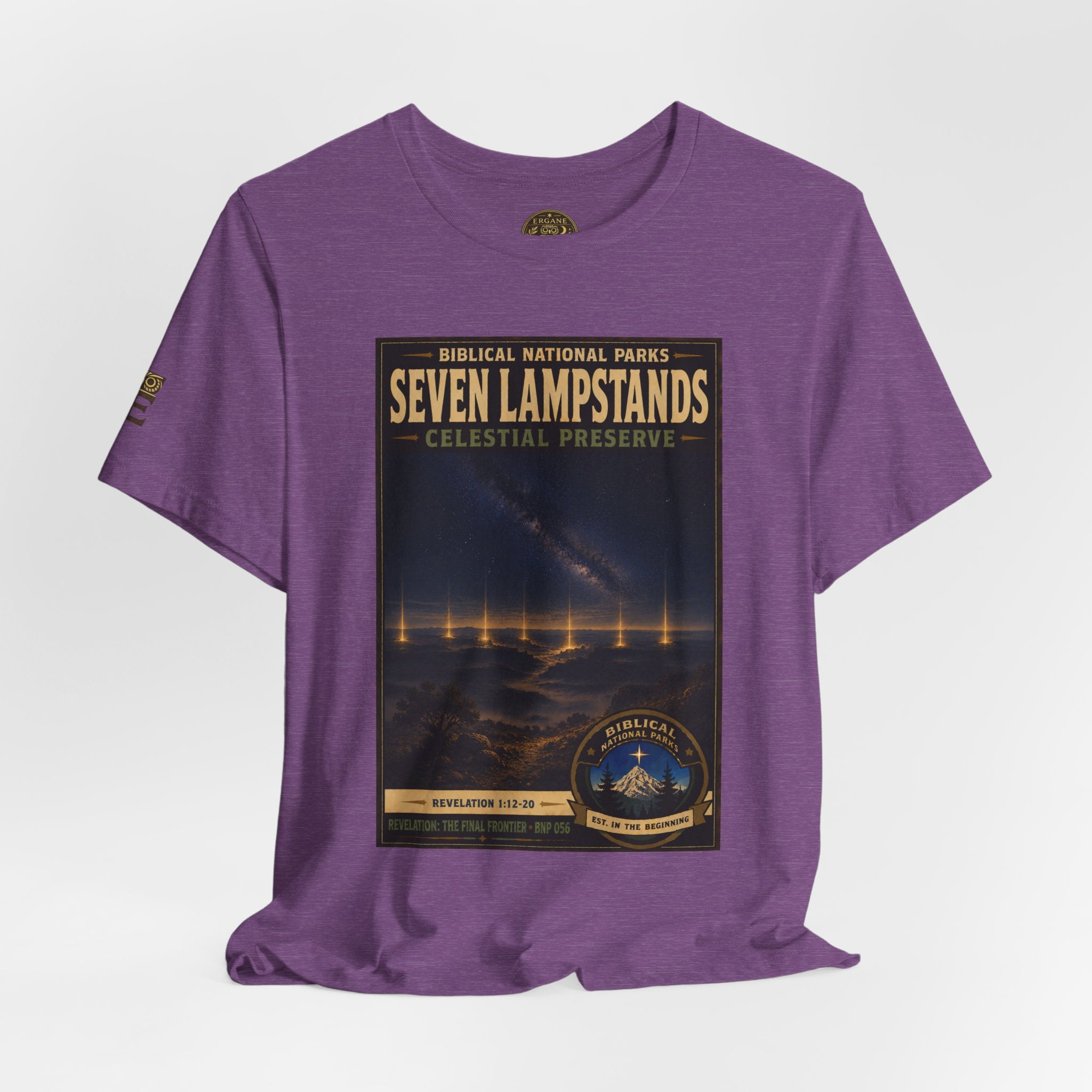Biblical National Parks Collection X- #056/061 - Revelation: The Final Frontier | Revelation 1: 12-20 | Vintage nature poster Tee | Biblical national parks graphic shirt