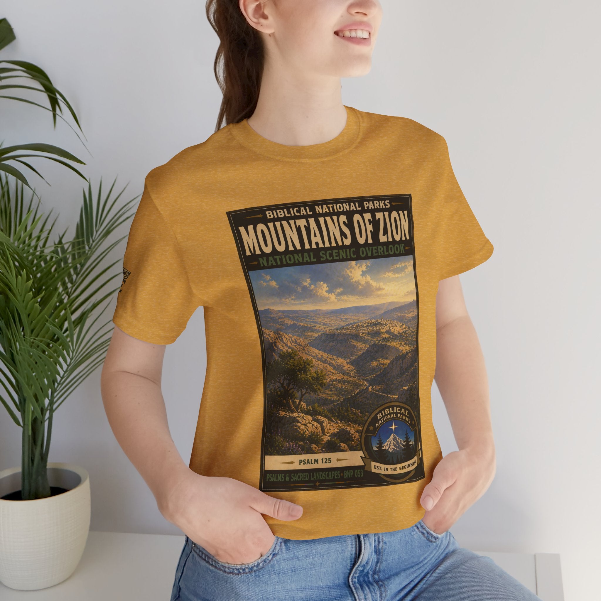 Biblical National Parks Collection IX- #053/054 -Psalms & Sacred Landscapes | Psalm 125 | Vintage nature poster Tee | Biblical national parks graphic shirt