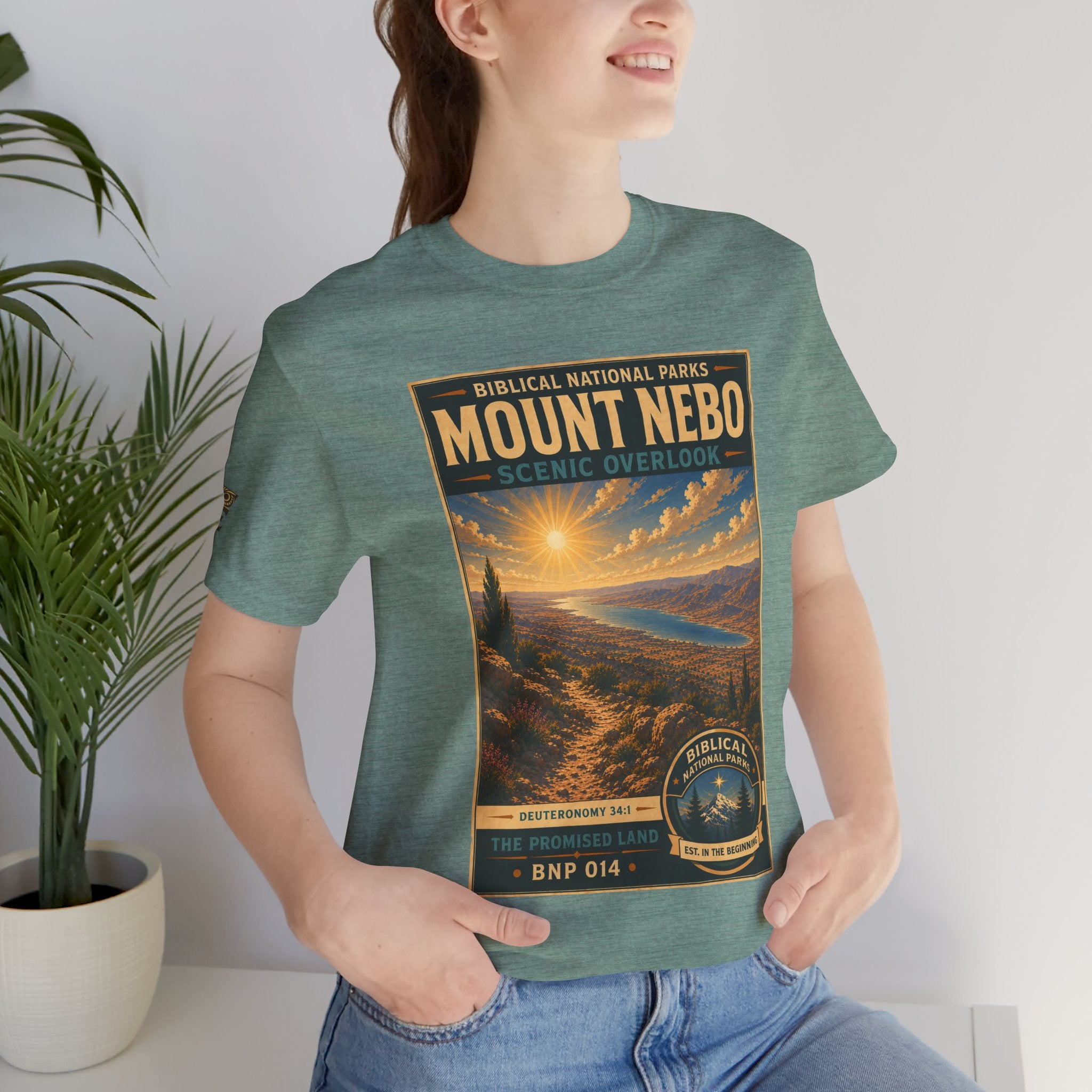 Biblical National Parks Collection III- The Promised Land #014/018 Deuteronomy 34:1 | Vintage nature poster Tee | Biblical national parks graphic shirt
