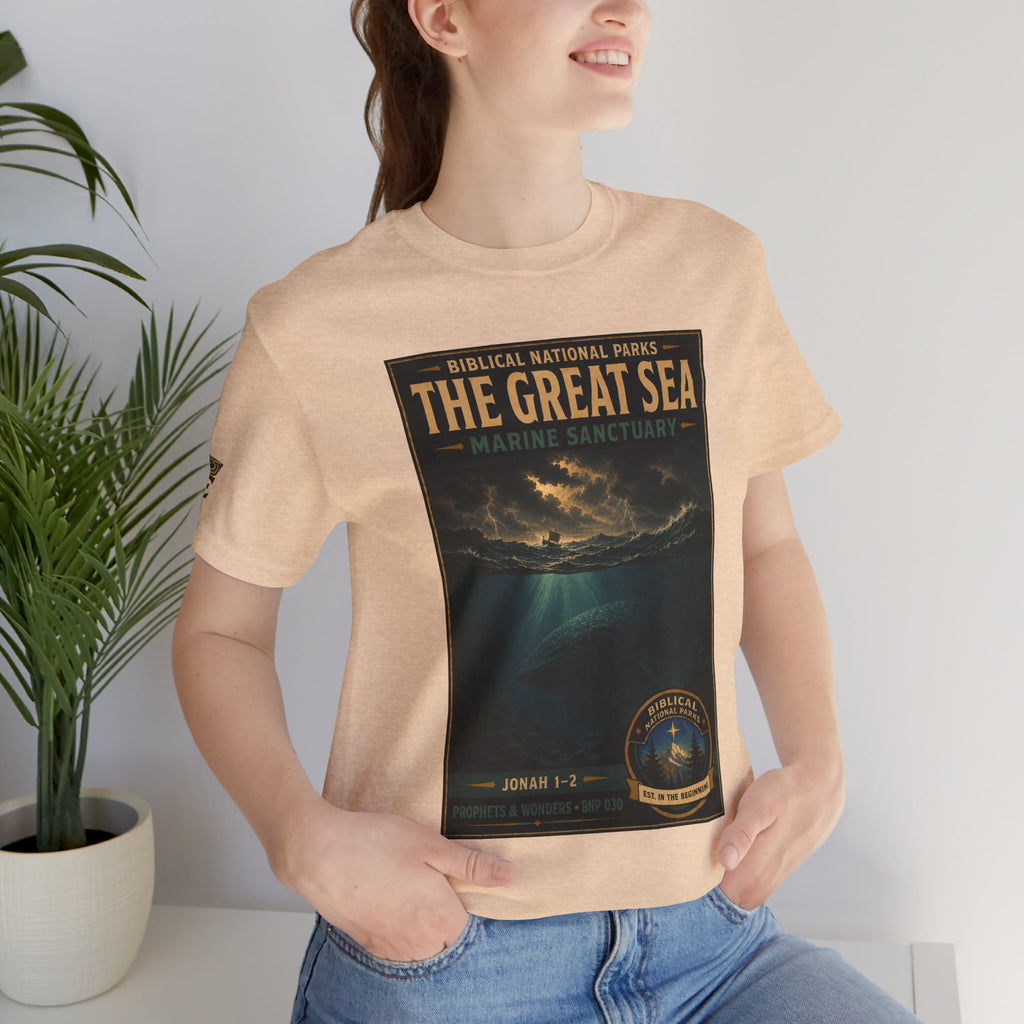 Biblical National Parks Collection V- Prophets & Wonders #030/030 Jonah 1-2 | Vintage nature poster Tee | Biblical national parks graphic shirt