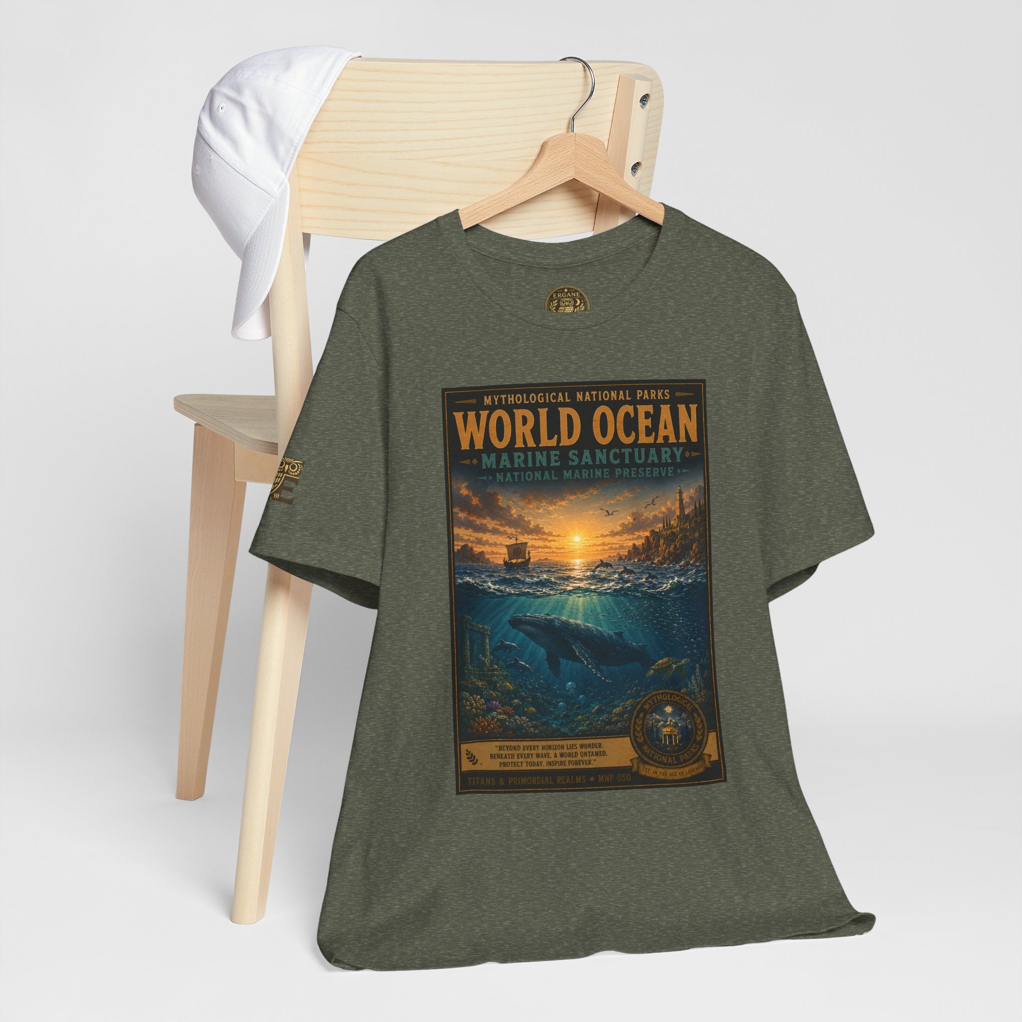Mythological National Parks COLLECTION V- #050-050 TITANS & PRIMORDIAL REALMS | Vintage nature poster Tee | Mythological National Parks graphic shirt