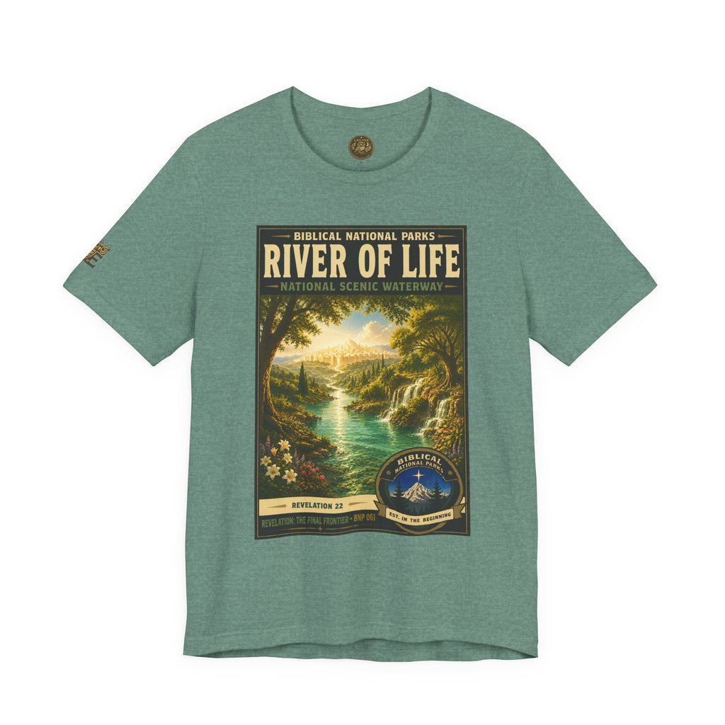 Biblical National Parks Collection X- #061/061 - Revelation: The Final Frontier | Revelation 22 | Vintage nature poster Tee | Biblical national parks graphic shirt 2