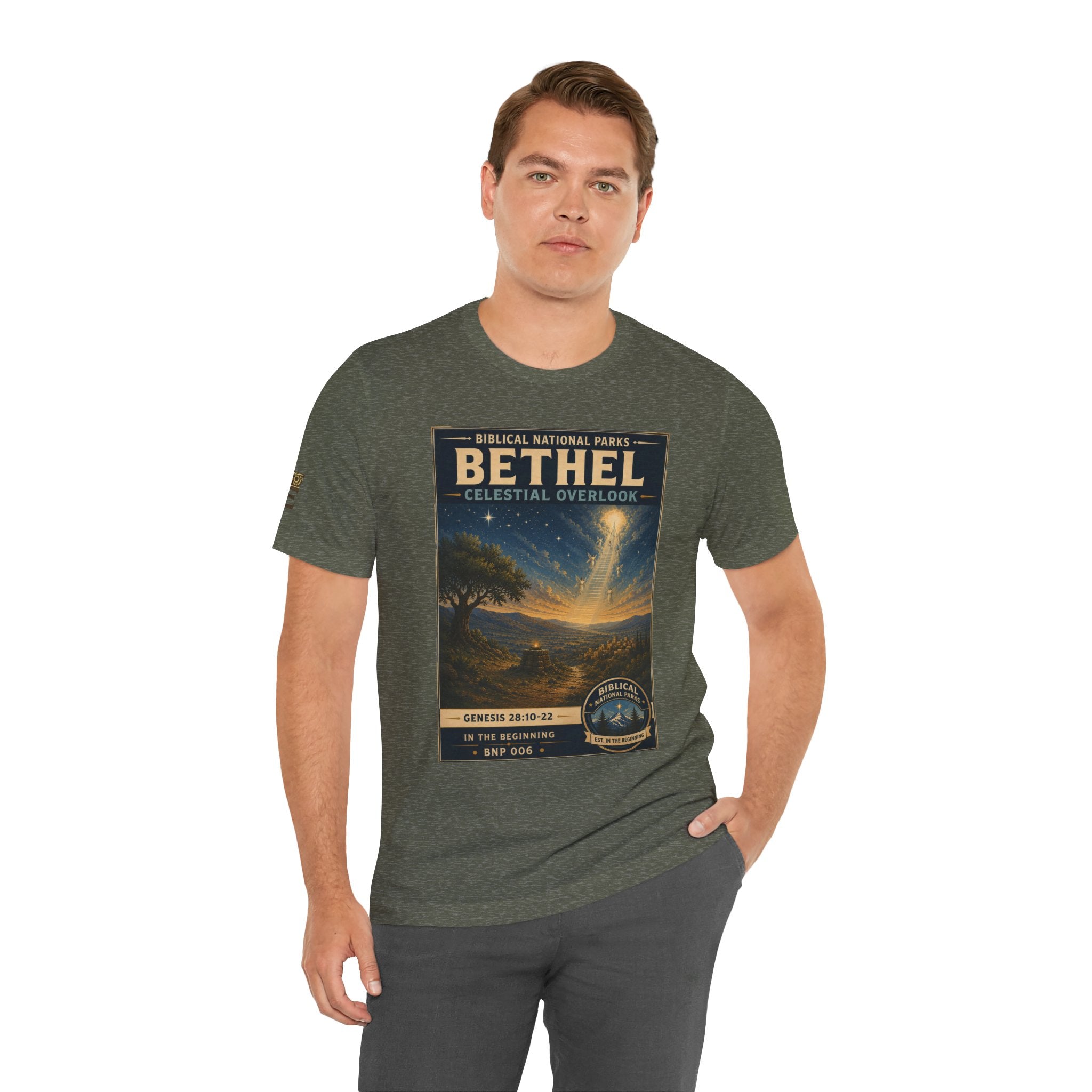 Biblical National Parks Collection I- In The Beginning #006/006 Genesis 28: 10-22 | Vintage nature poster Tee | Biblical national parks graphic shirt