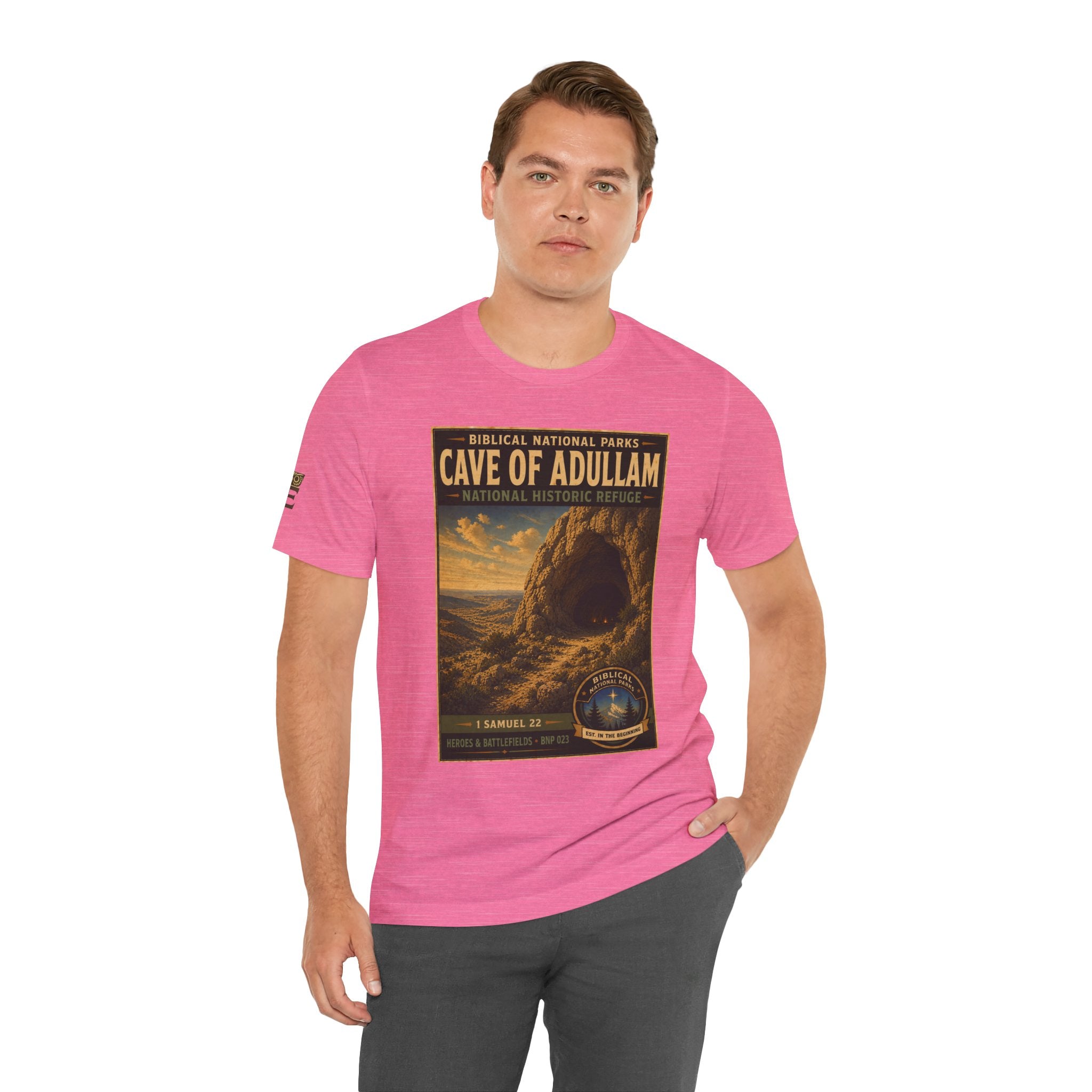 Biblical National Parks Collection IV- Heros & Battlefields #023/023 1 Samuel 22 | Vintage nature poster Tee | Biblical national parks graphic shirt