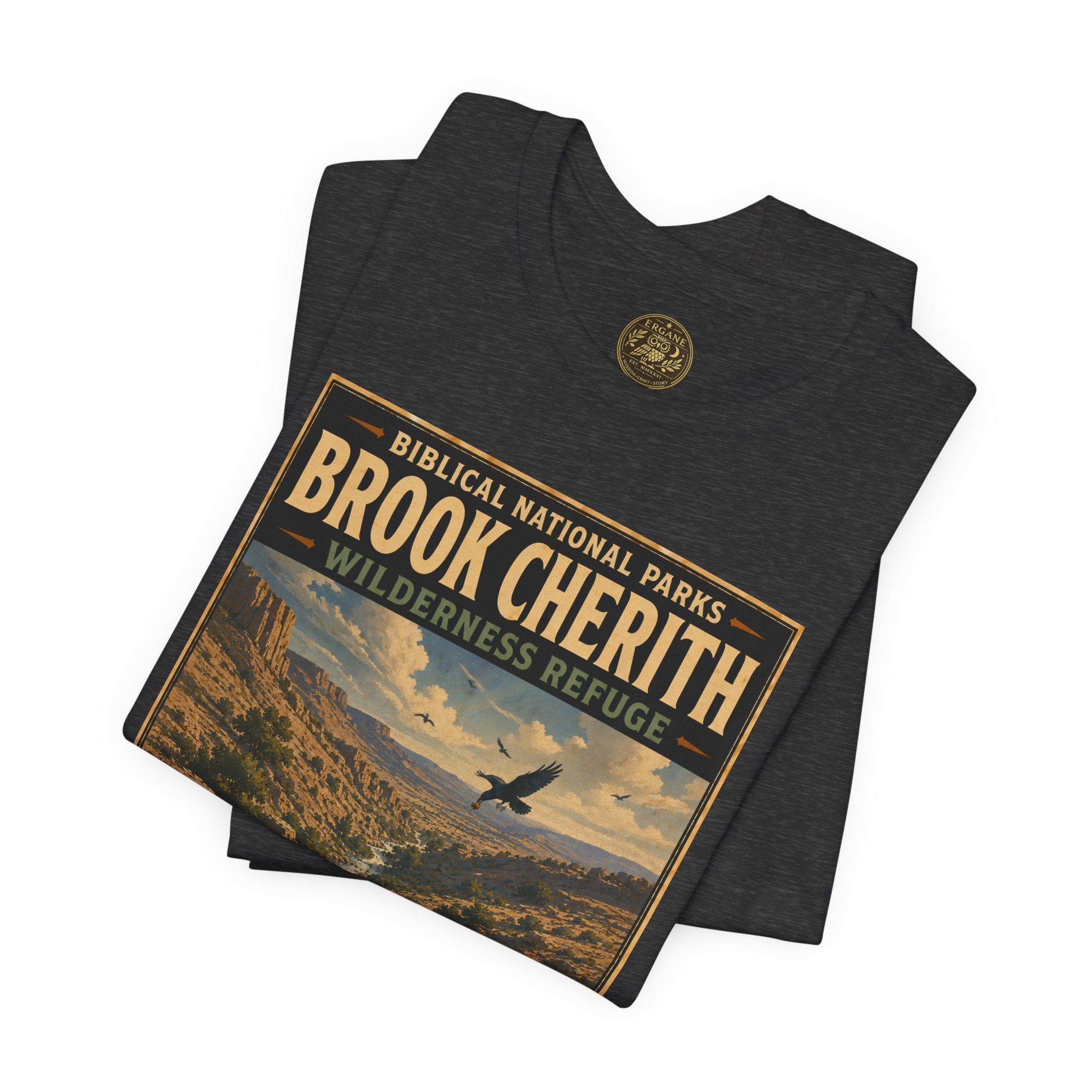 Biblical National Parks Collection V- Prophets & Wonders #024/030 1 Kings 17 | Vintage nature poster Tee | Biblical national parks graphic shirt