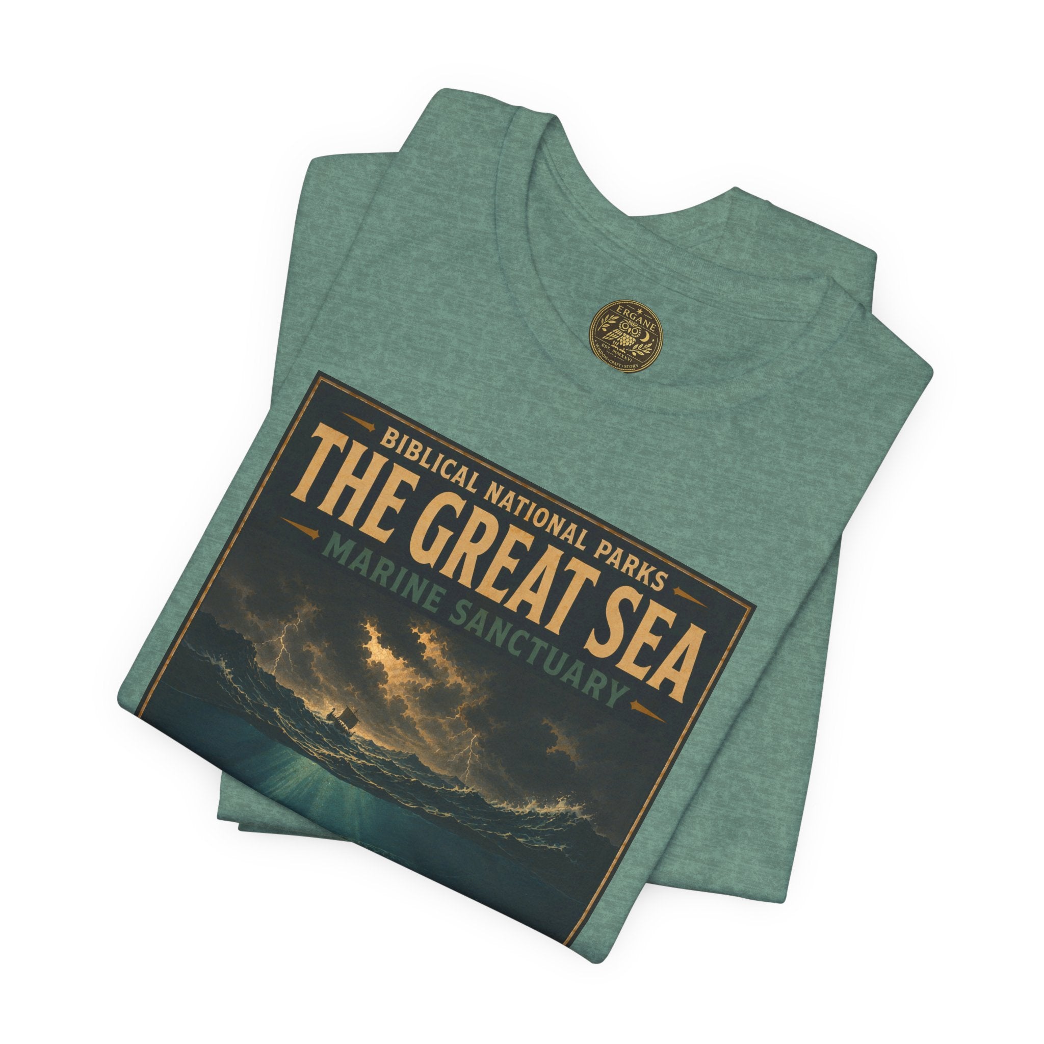 Biblical National Parks Collection V- Prophets & Wonders #030/030 Jonah 1-2 | Vintage nature poster Tee | Biblical national parks graphic shirt
