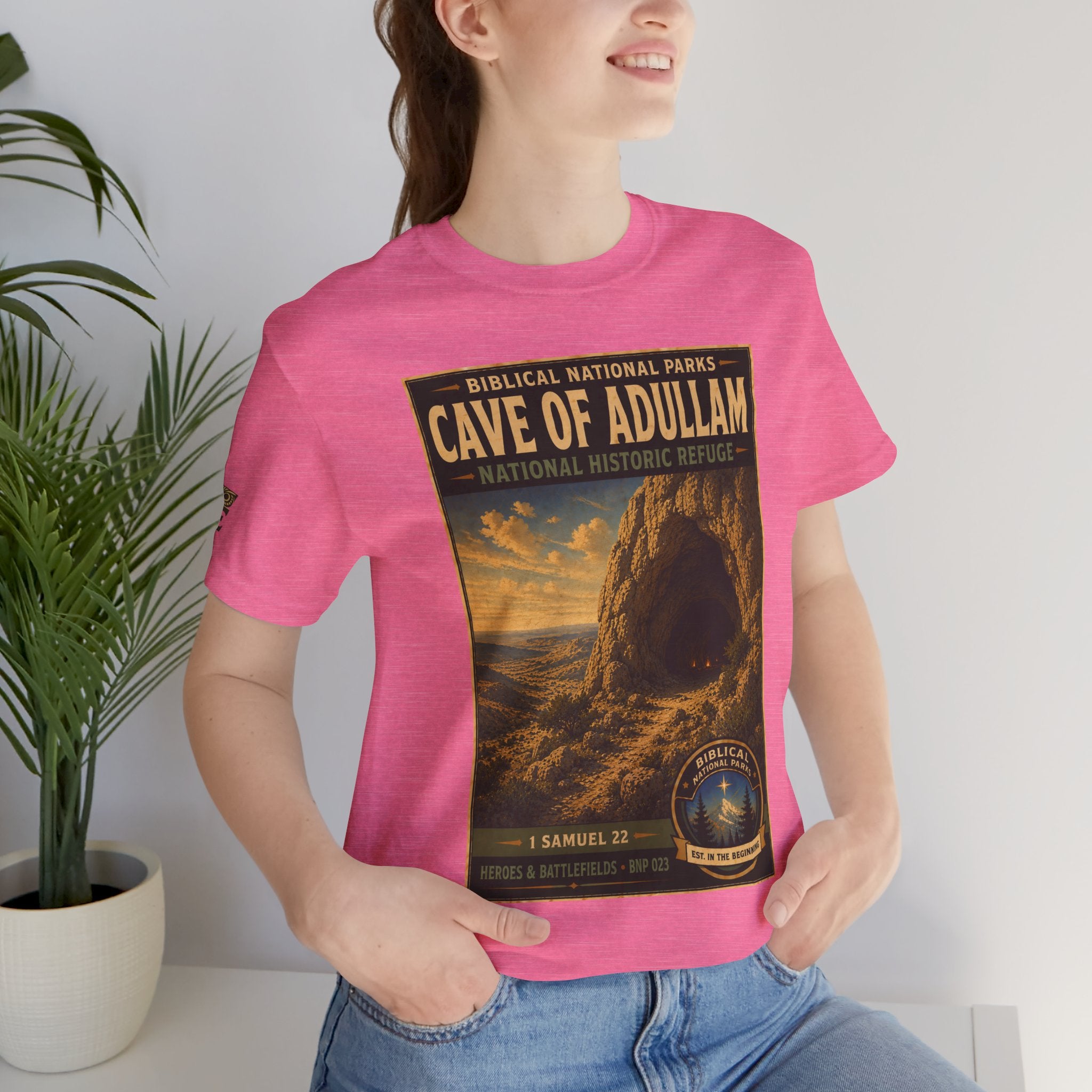 Biblical National Parks Collection IV- Heros & Battlefields #023/023 1 Samuel 22 | Vintage nature poster Tee | Biblical national parks graphic shirt