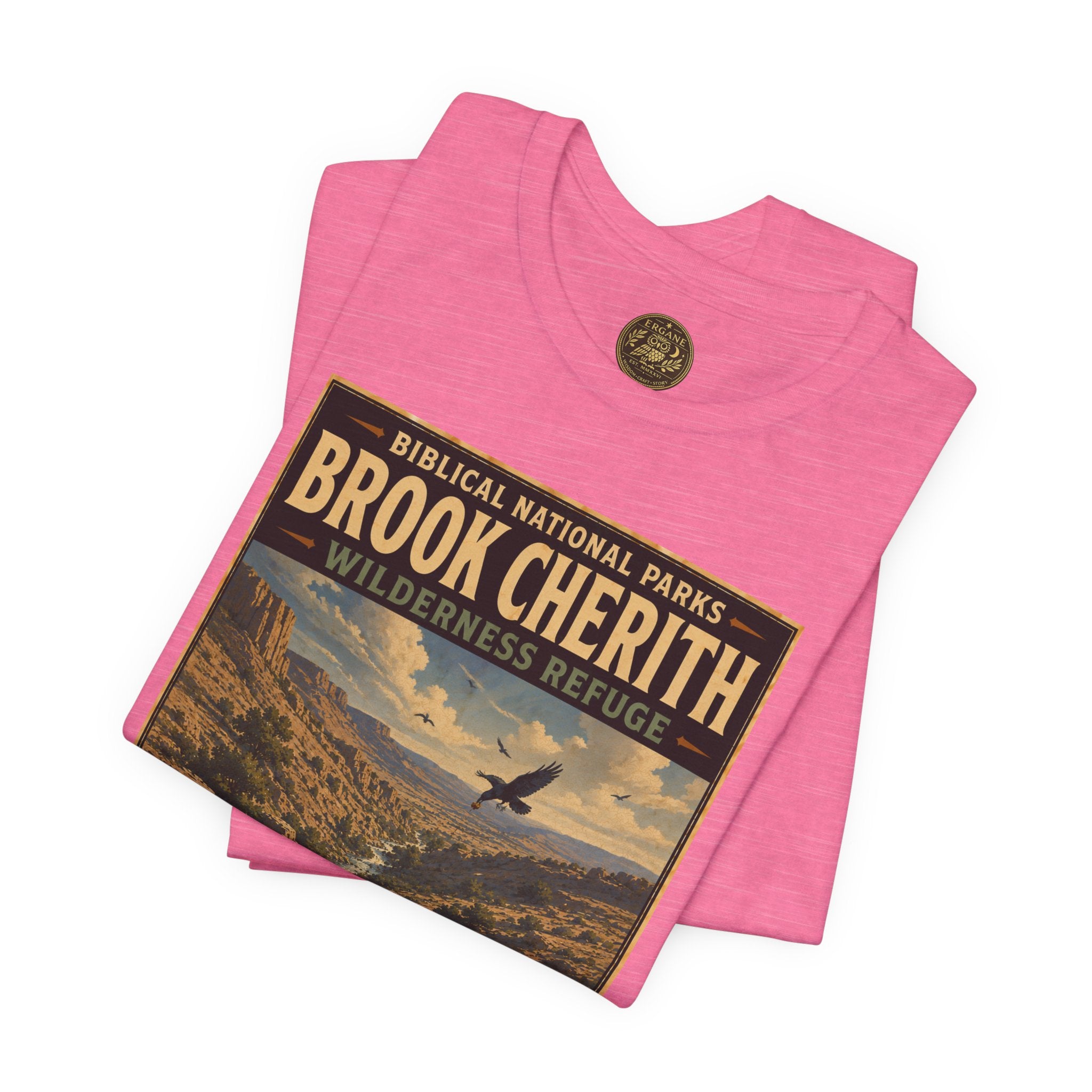Biblical National Parks Collection V- Prophets & Wonders #024/030 1 Kings 17 | Vintage nature poster Tee | Biblical national parks graphic shirt
