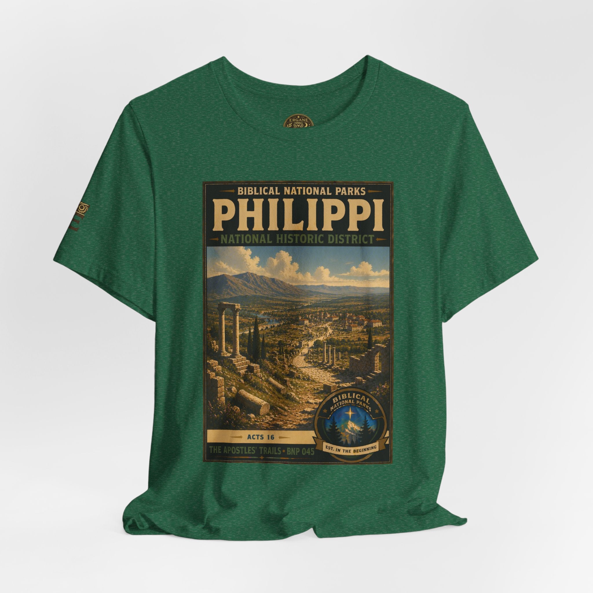 Biblical National Parks Collection VIII- The Apostles' Trails #045/049 | Acts 16 | Vintage nature poster Tee | Biblical national parks graphic shirt